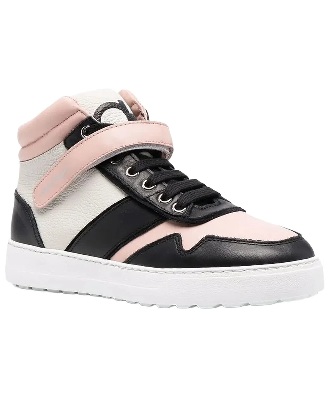Ferragamo Noe High-Top Leather Sneaker - 1