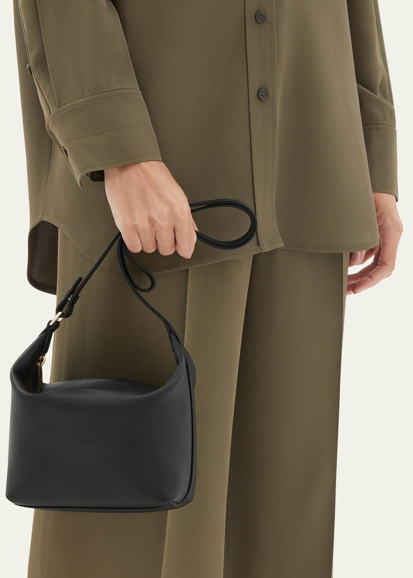 Mochi Calfskin Leather Pouch Bag - 2