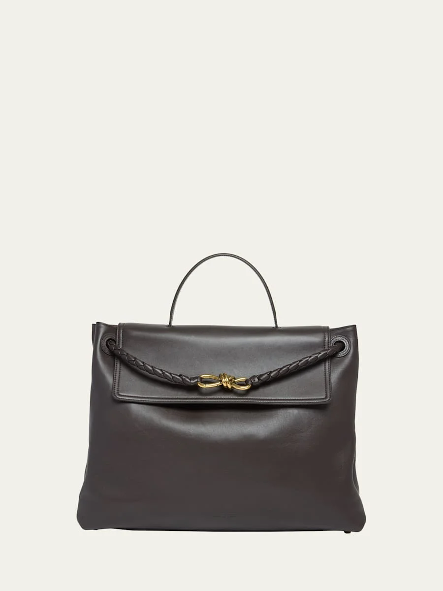 Andiamo Large Leather Top-Handle Bag - 1