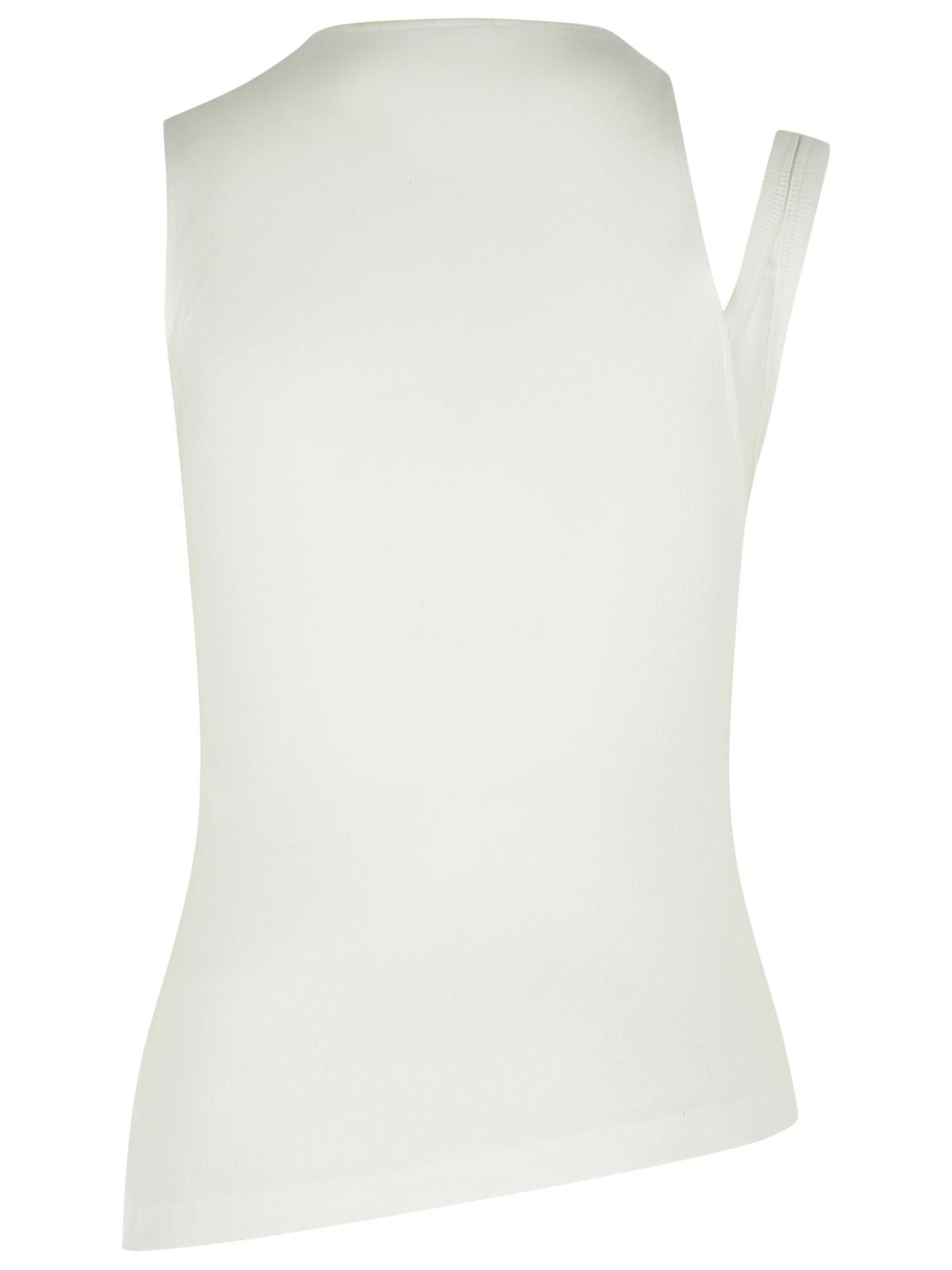 Courreges White Cotton Tank Top Women - 3