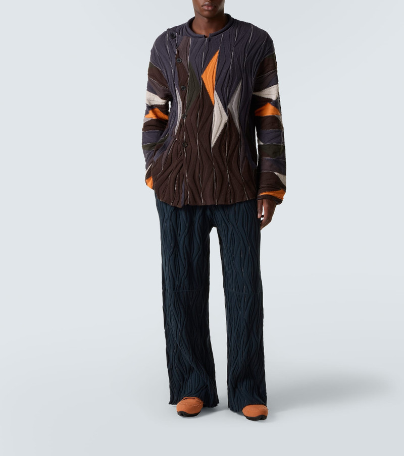 Kiko Kostadinov Raday asymmetric cotton cardigan outlook