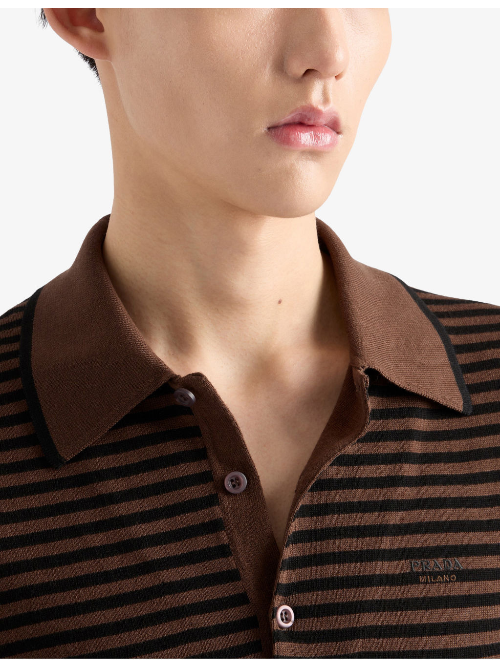 Striped Cotton Polo Shirt - 6