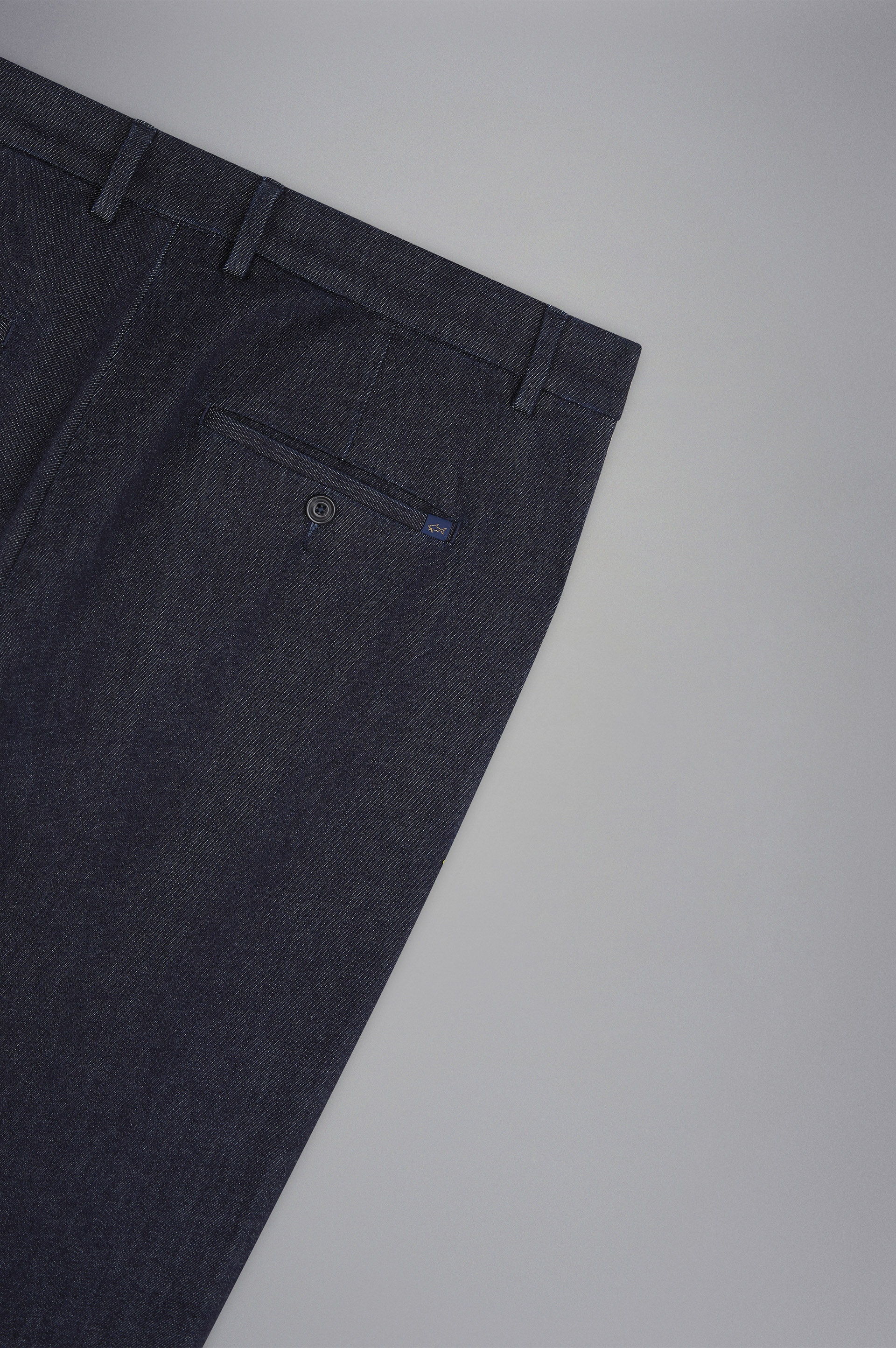 STRETCH DENIM CHINO TROUSERS - 6