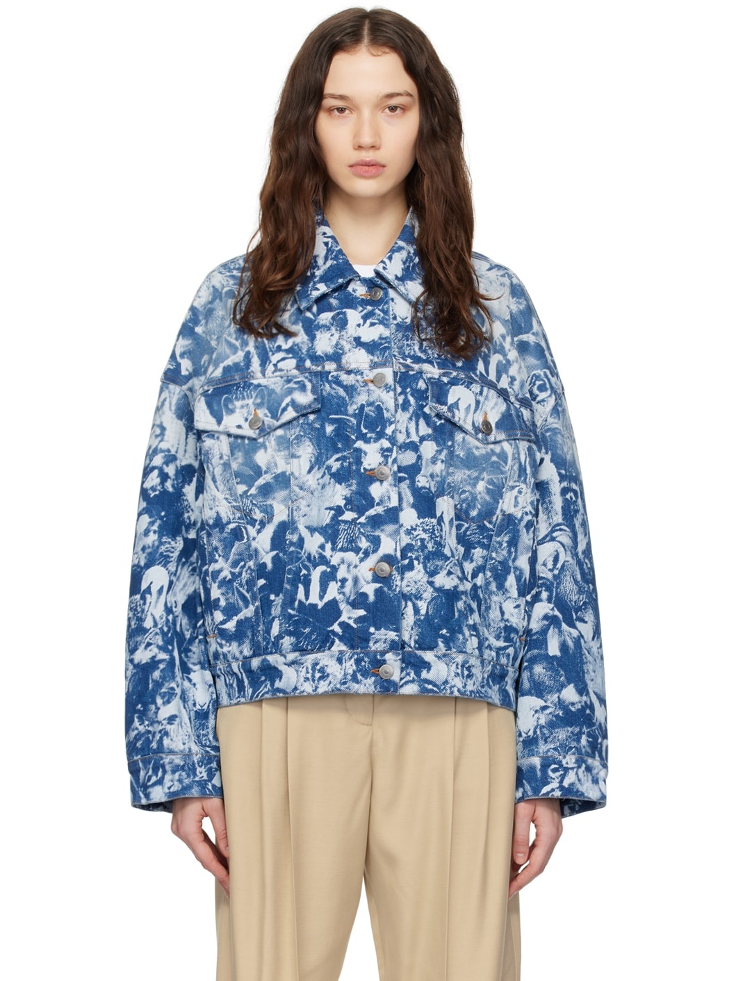 Indigo Animal Crowd Denim Jacket - 1