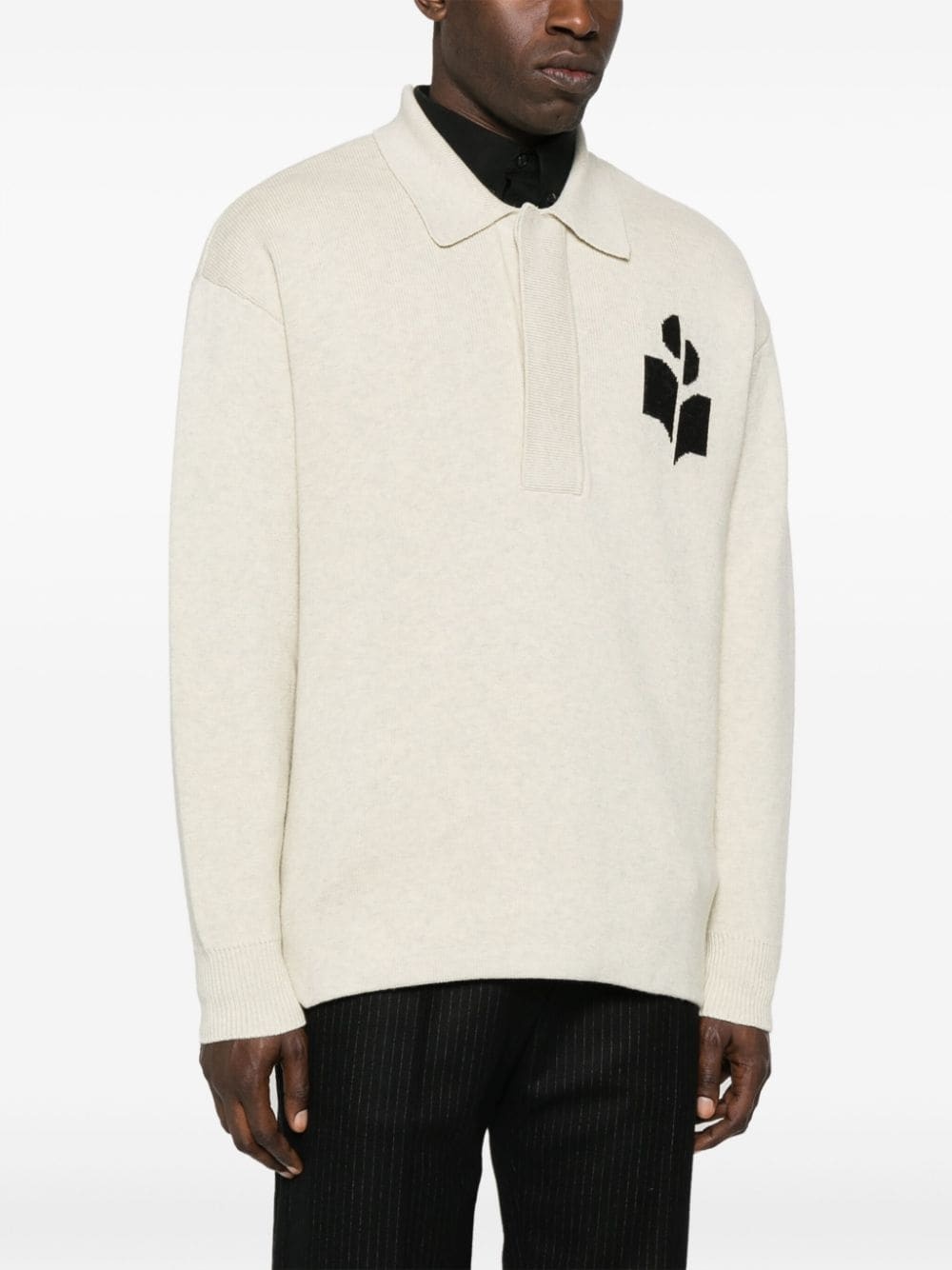 William logo jacquard jumper - 3