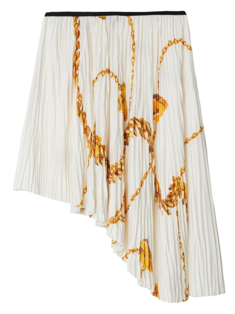 chain-print asymmetric skirt - 3