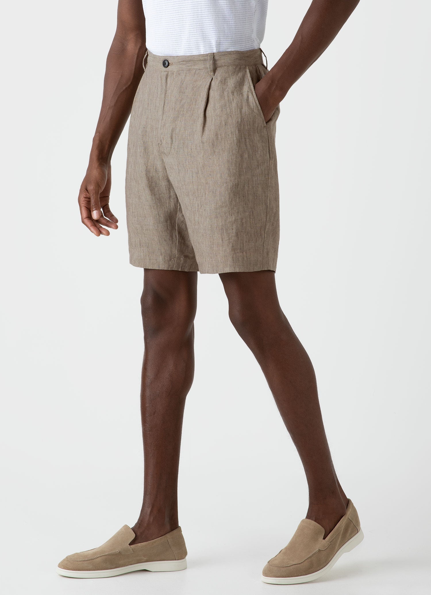 Pleated Linen Short - 5