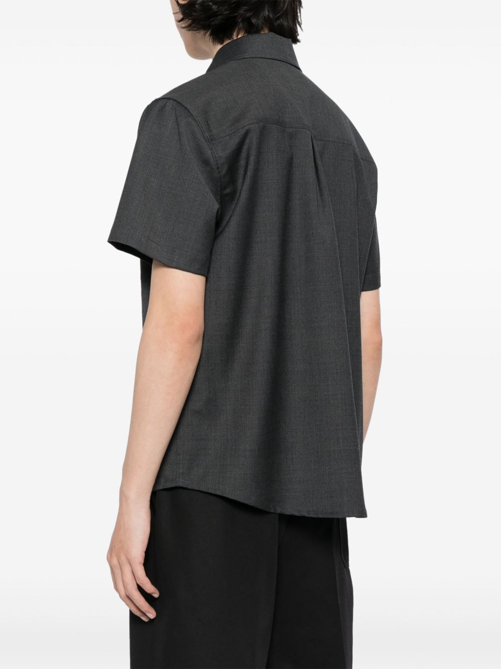 zip-fastening wool shirt - 5