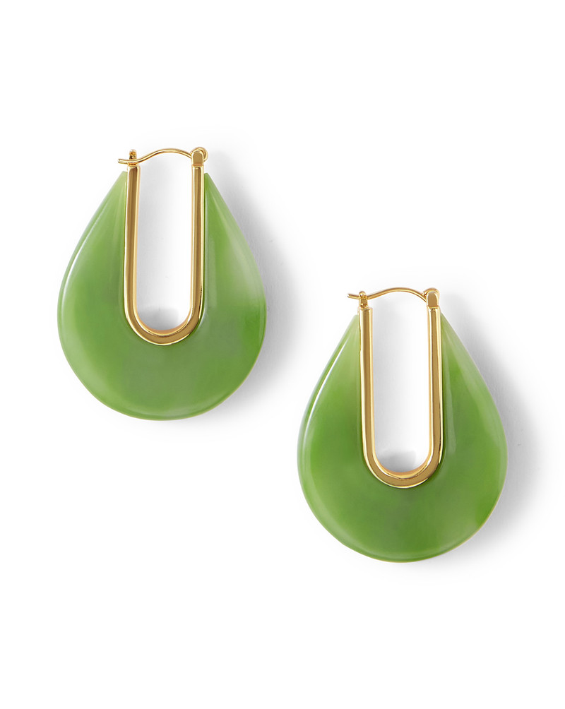 RESIN DROP HOOP EARRING 6