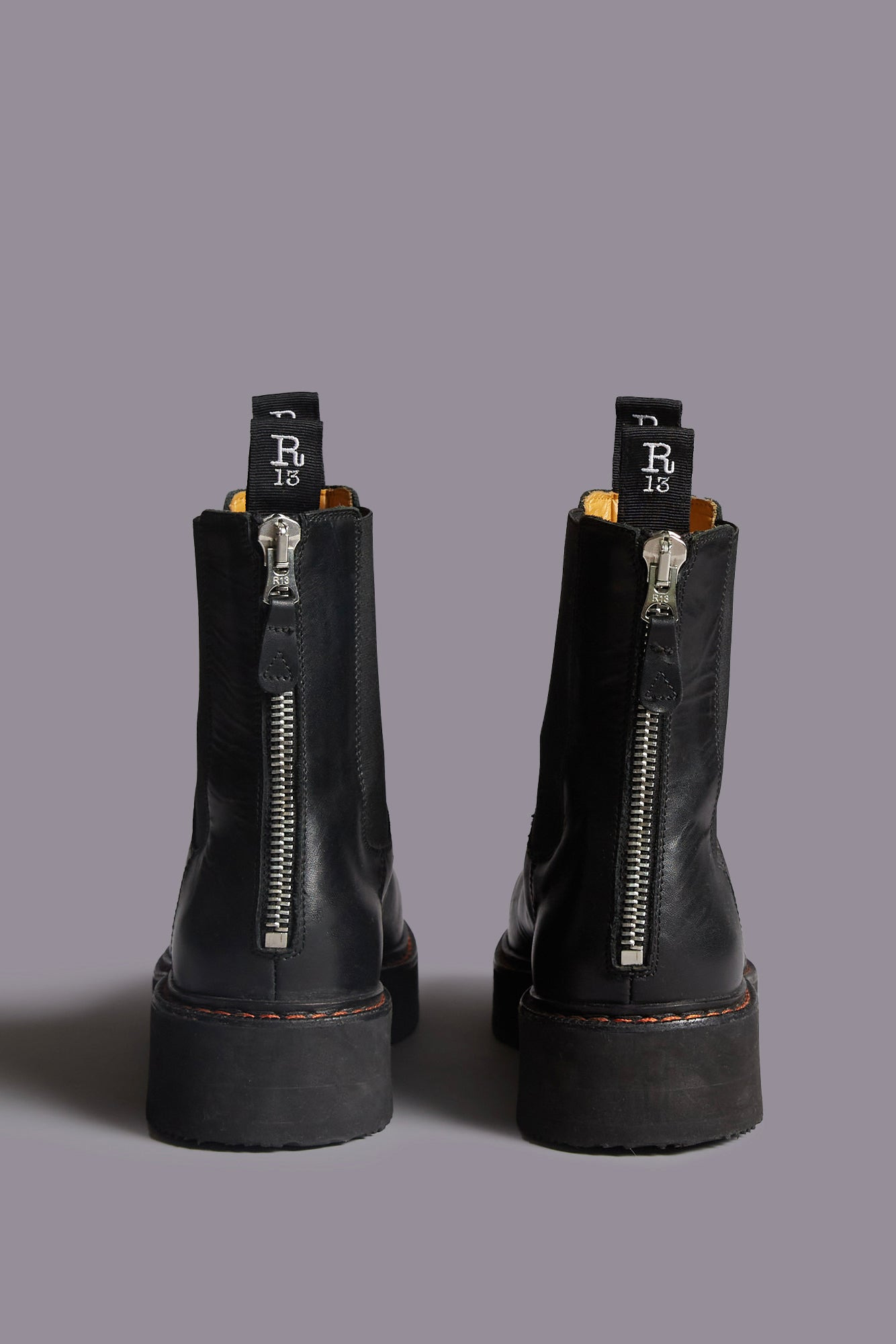 SINGLE STACK CHELSEA BOOT - BLACK | R13 - 3