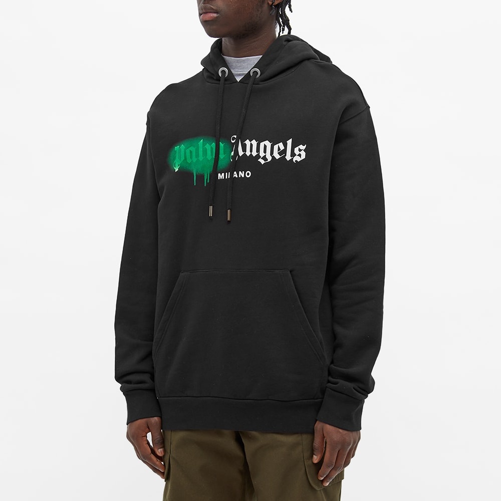 Palm Angels Milano Sprayed Logo Hoody - 5