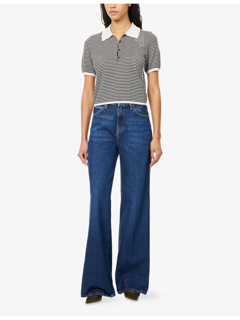 FRAME The Cuffed Wide-Leg Denim Jeans outlook