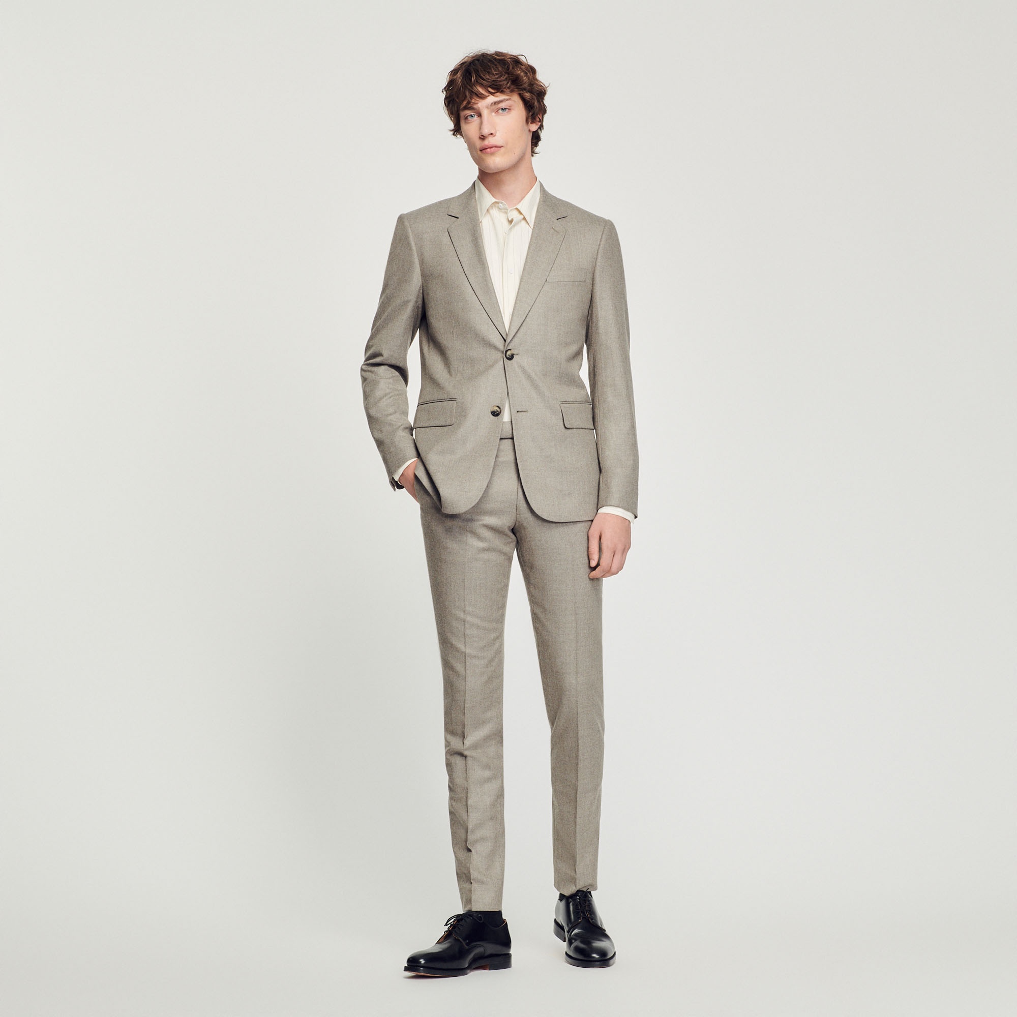 Flannel suit jacket - 5