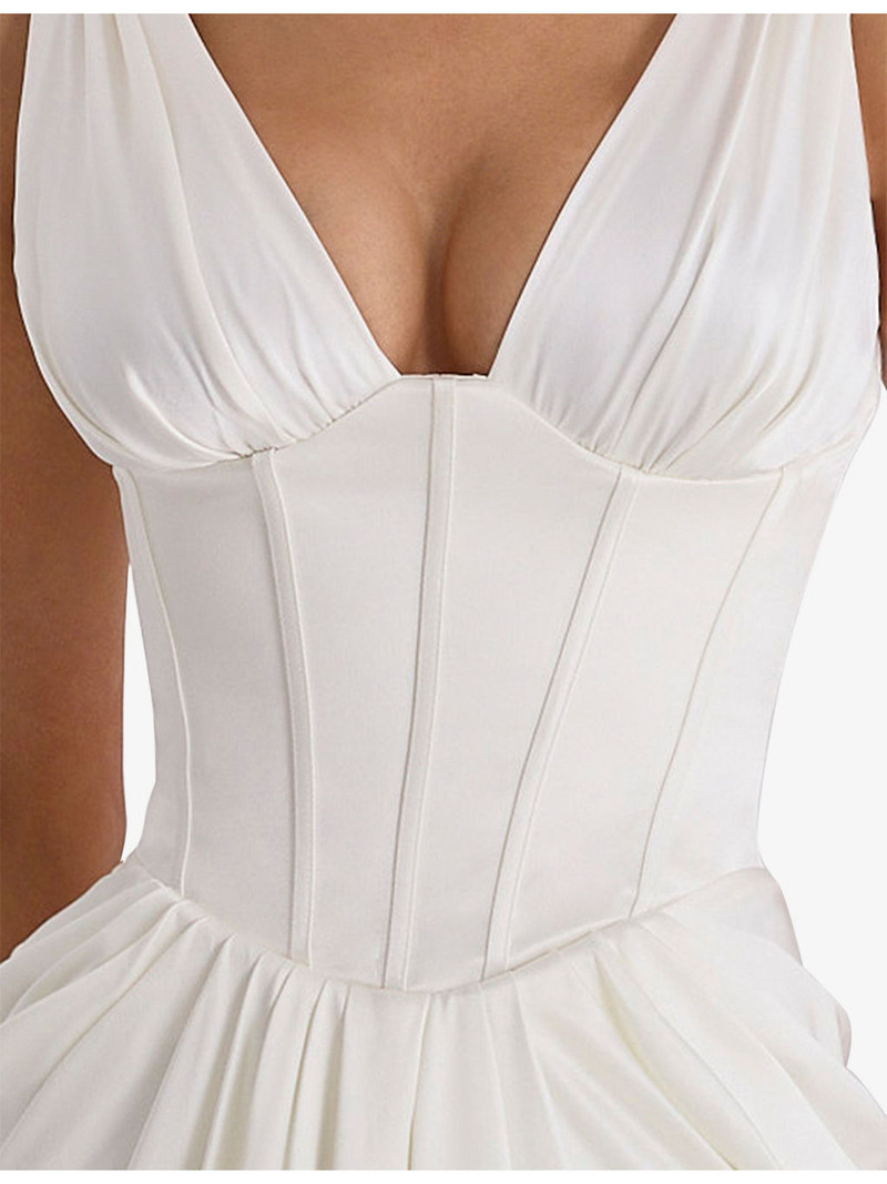 Arianna Corset-Bodice Satin Bridal Gown 5