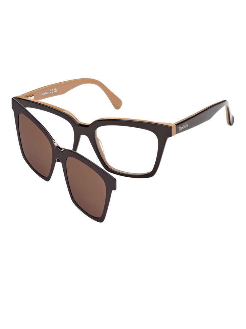 Max Mara square-frame clip-on glasses outlook