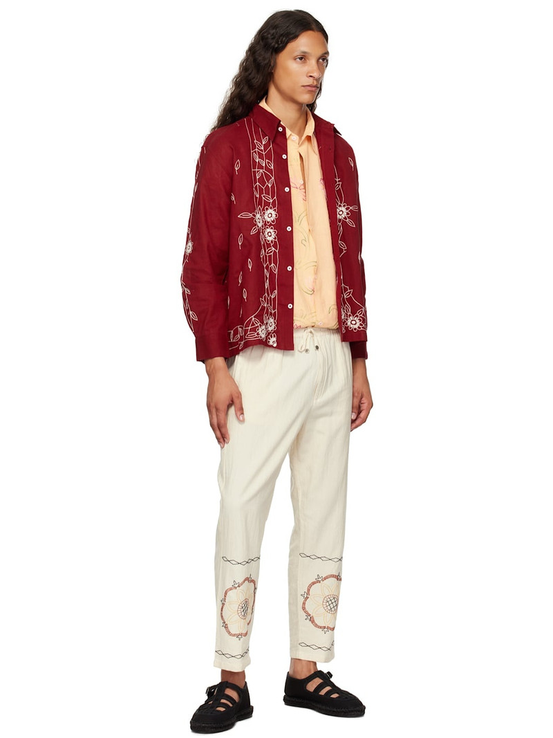 HARAGO Yellow Embroidered Shirt outlook