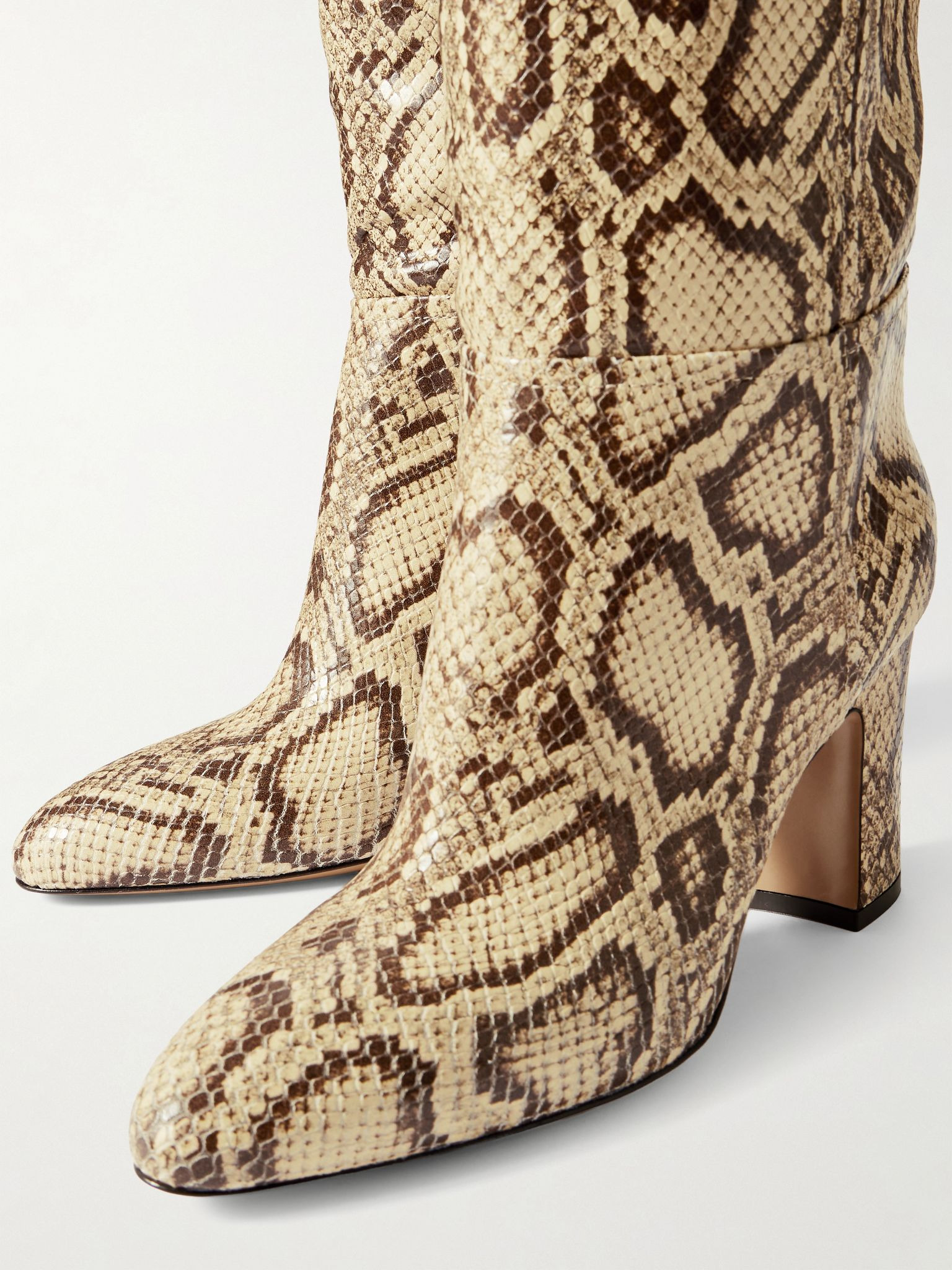 Lavinia snake-effect leather knee-boots Snake print - 4