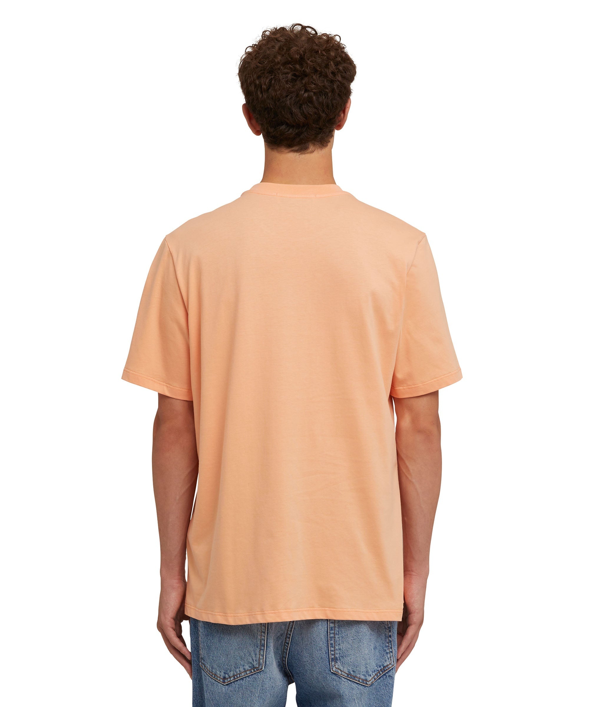 Solid color cotton crewneck t-shirt with MSGM micro logo - 4