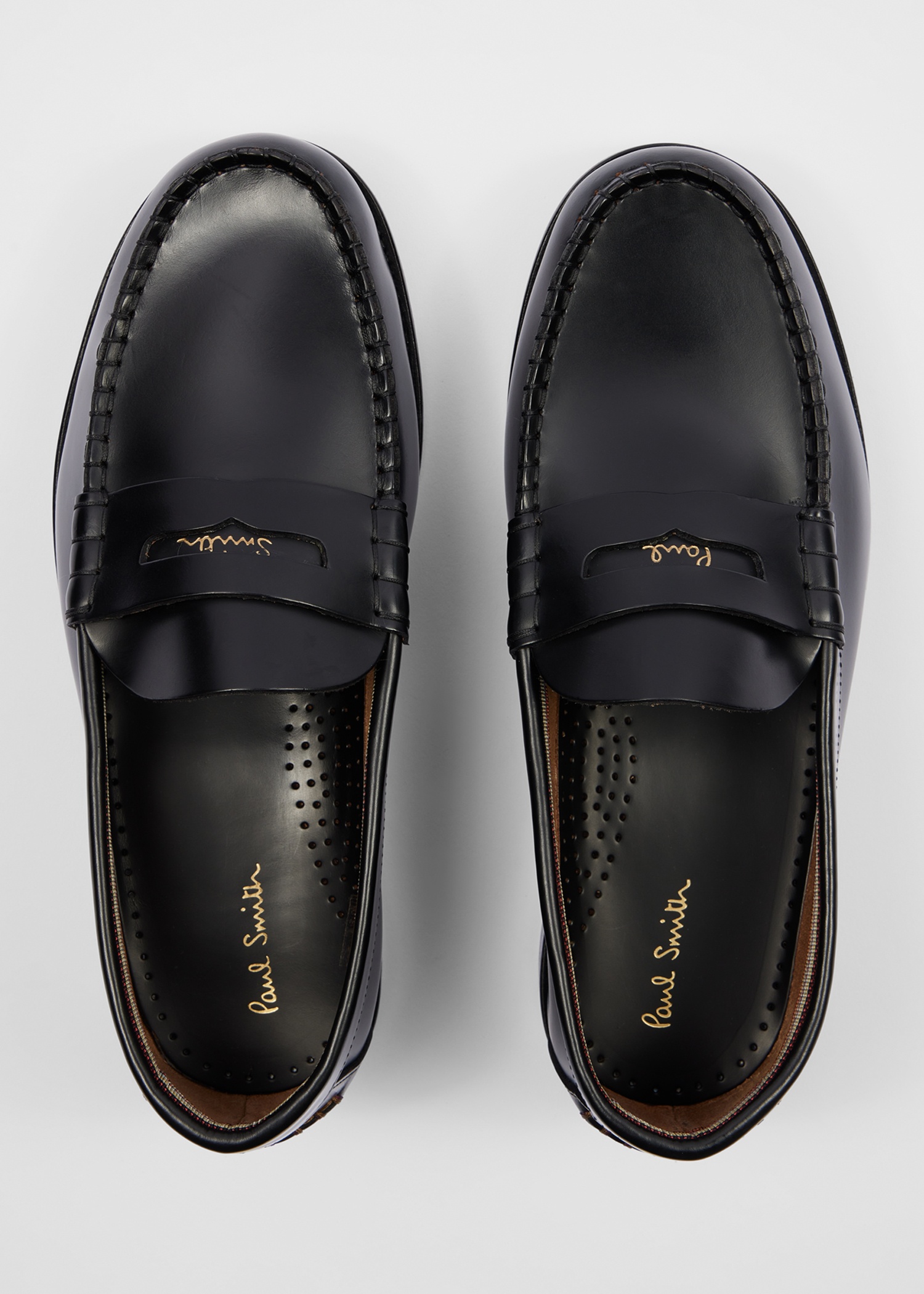 Tonal Black Leather 'Lido' Loafers - 5