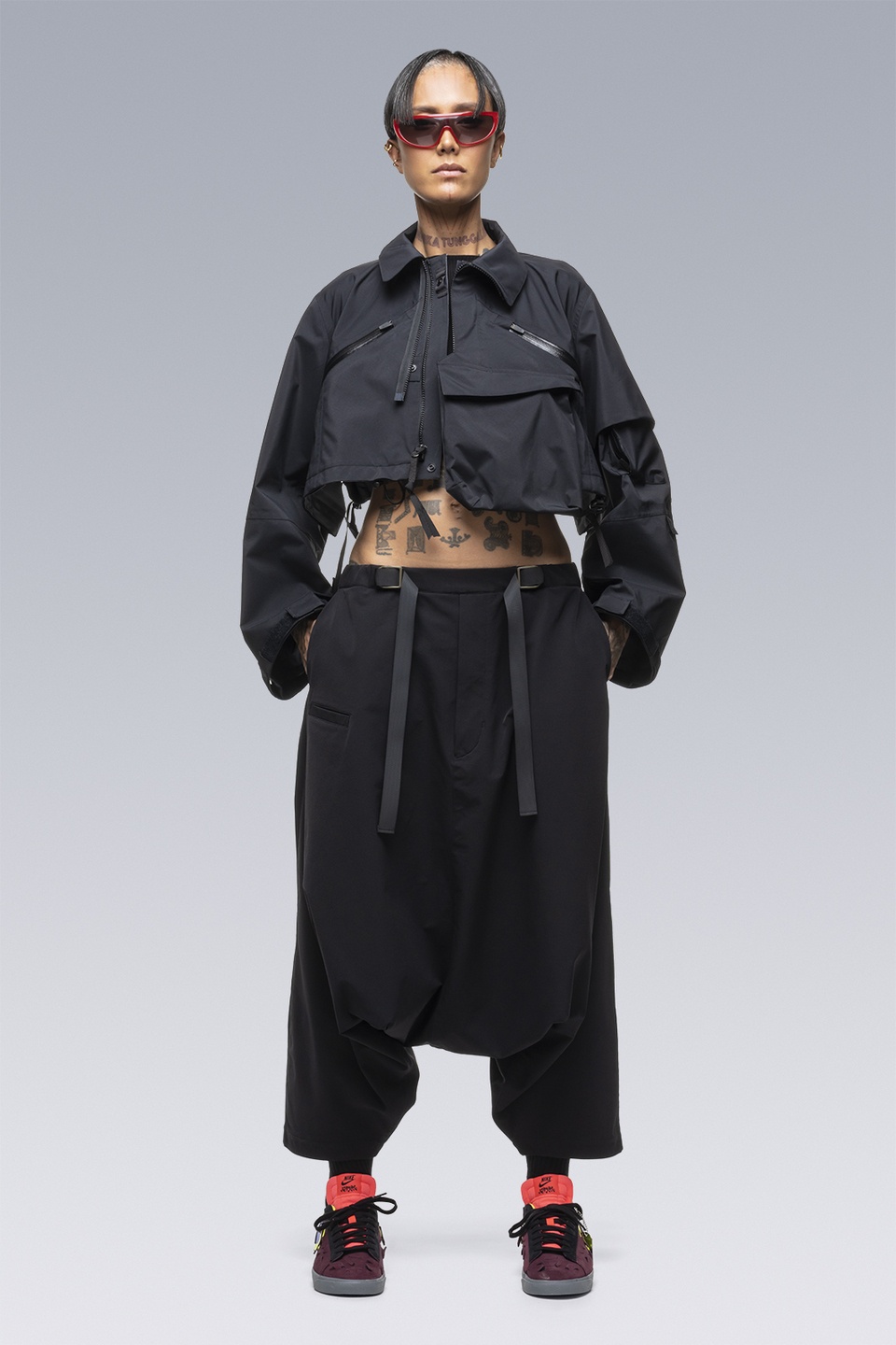 SAC-J6011 sacai / ACRONYM Crop Jacket Black - 14