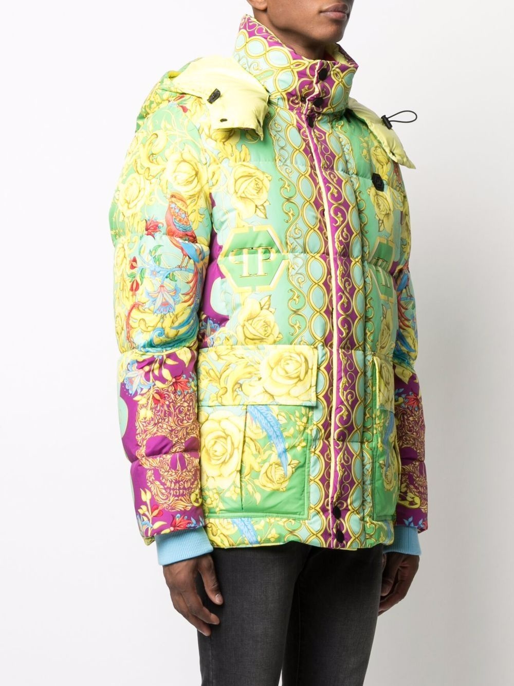 baroque pattern-print jacket - 4