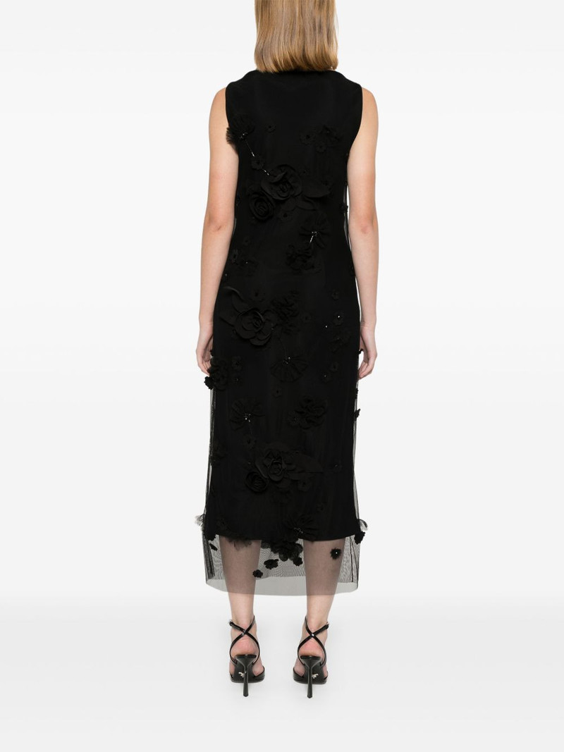 floral-appliqué dress 4