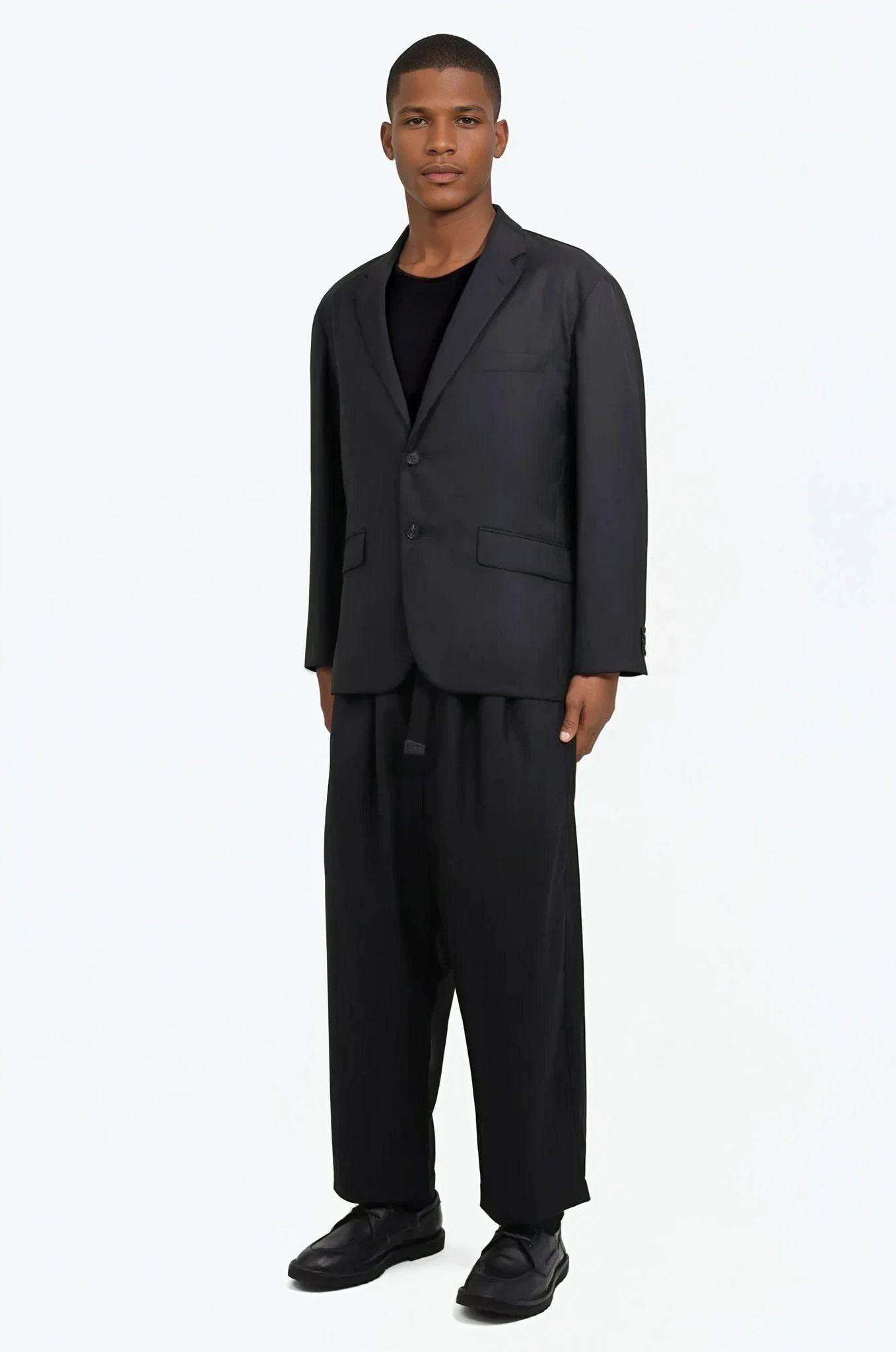 SINGLE BREASTED BLAZER JACKET | BLACK - 2