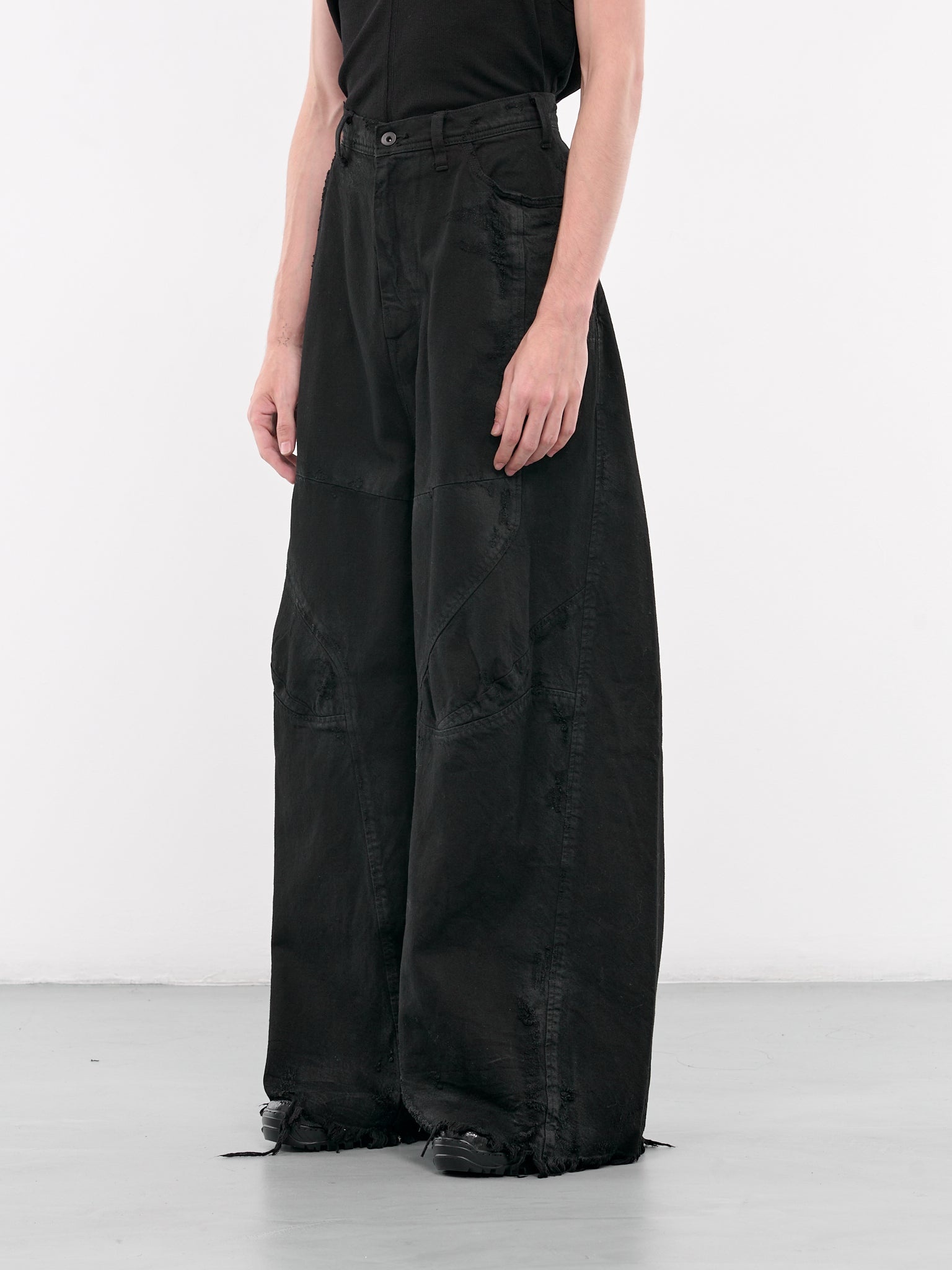 Distressed Wide Leg Trousers - 2