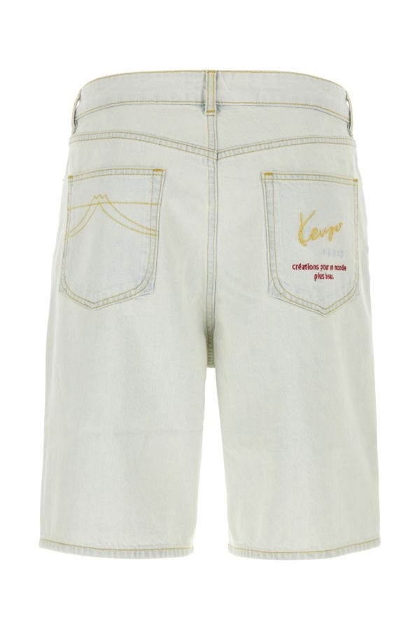 Light-blue denim Himawari bermuda shorts - 2