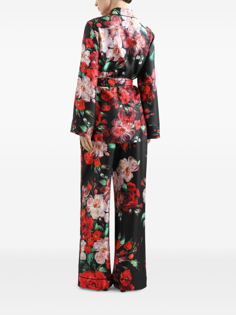 Rose-print twill shirt - 3