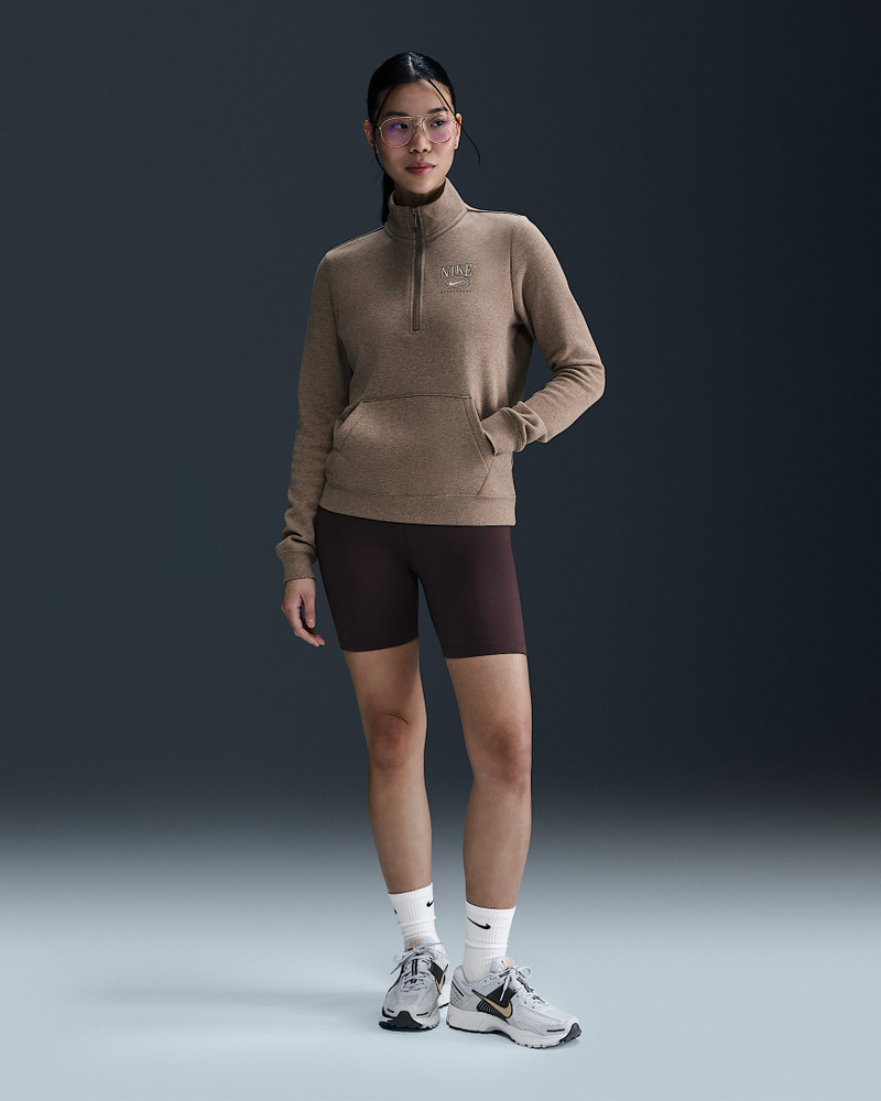 Nike Sportswear Club Fleece Women's Mock-Neck 1/2-Zip Graphic Top 4
