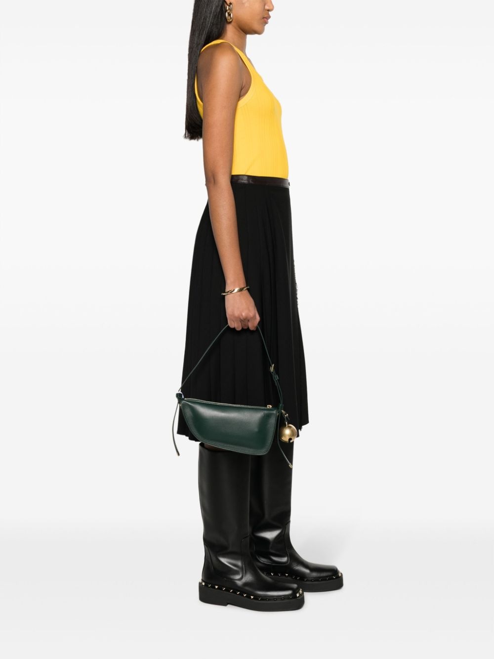 charm-detail leather shoulder bag - 2