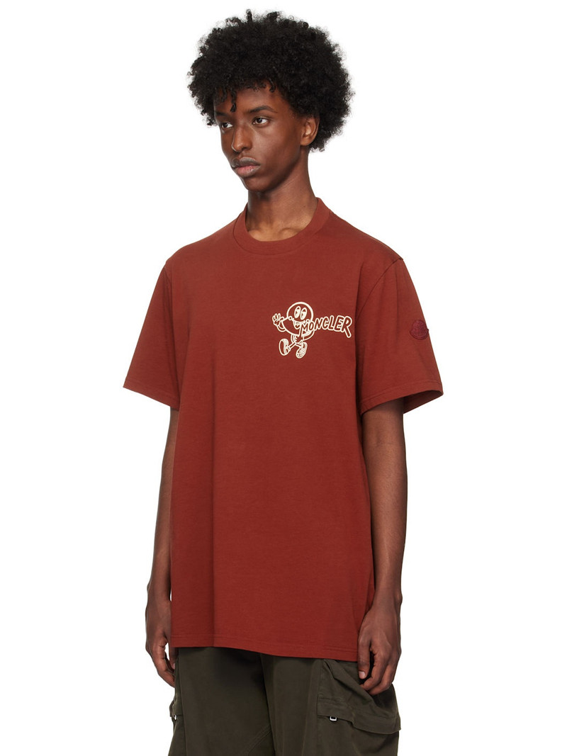 Moncler Red Printed-Logo T-shirt outlook