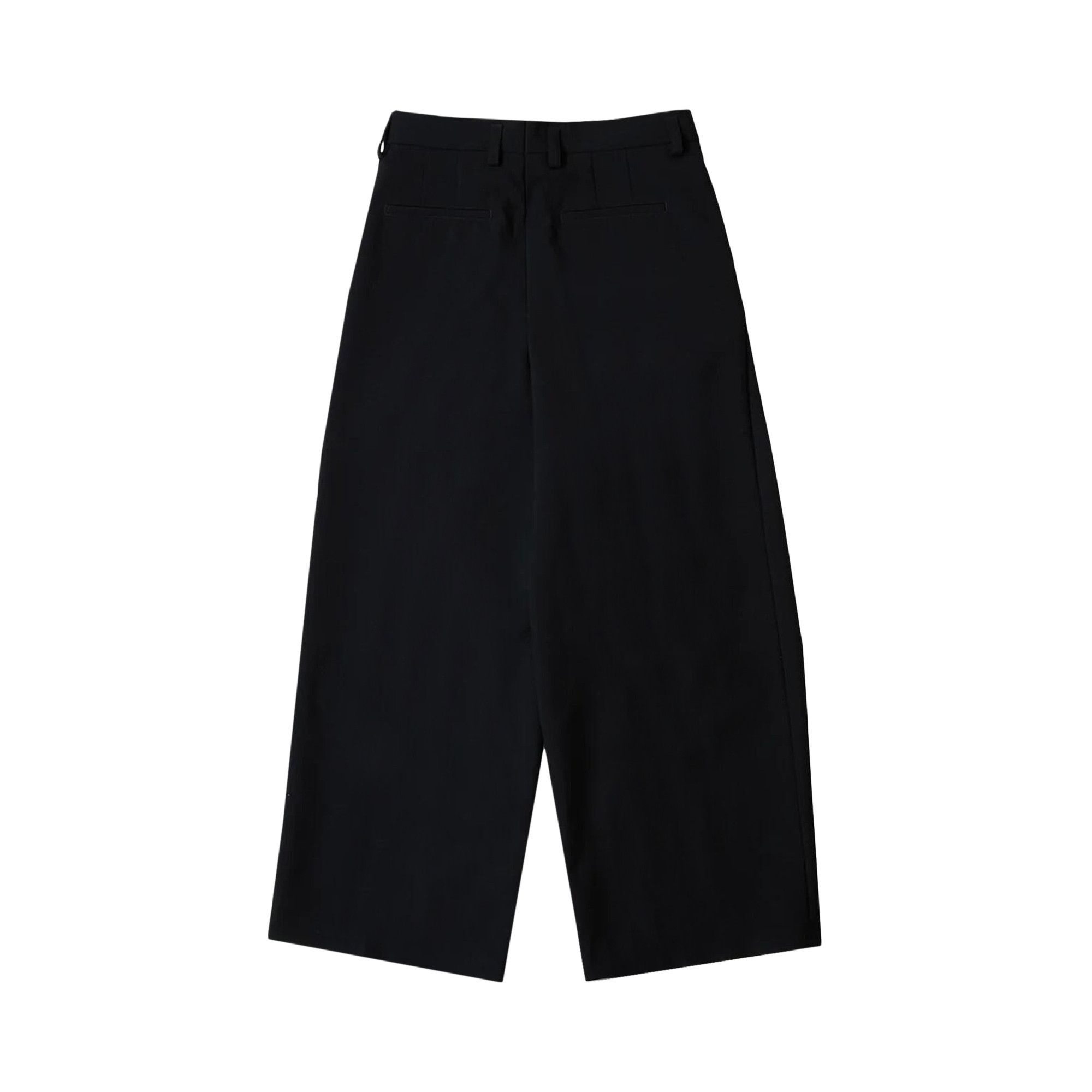 Jil Sander Wool Double Pleated Wide Leg Trousers 'Black' - 2