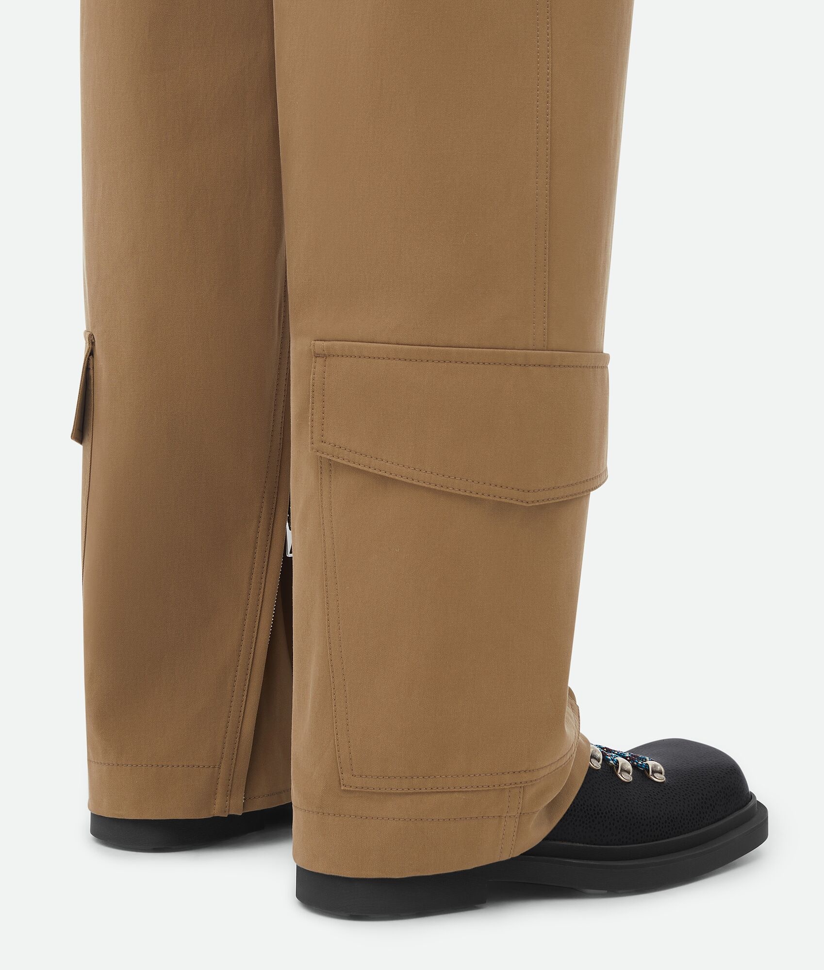 Cotton Gabardine Cargo Trousers - 4
