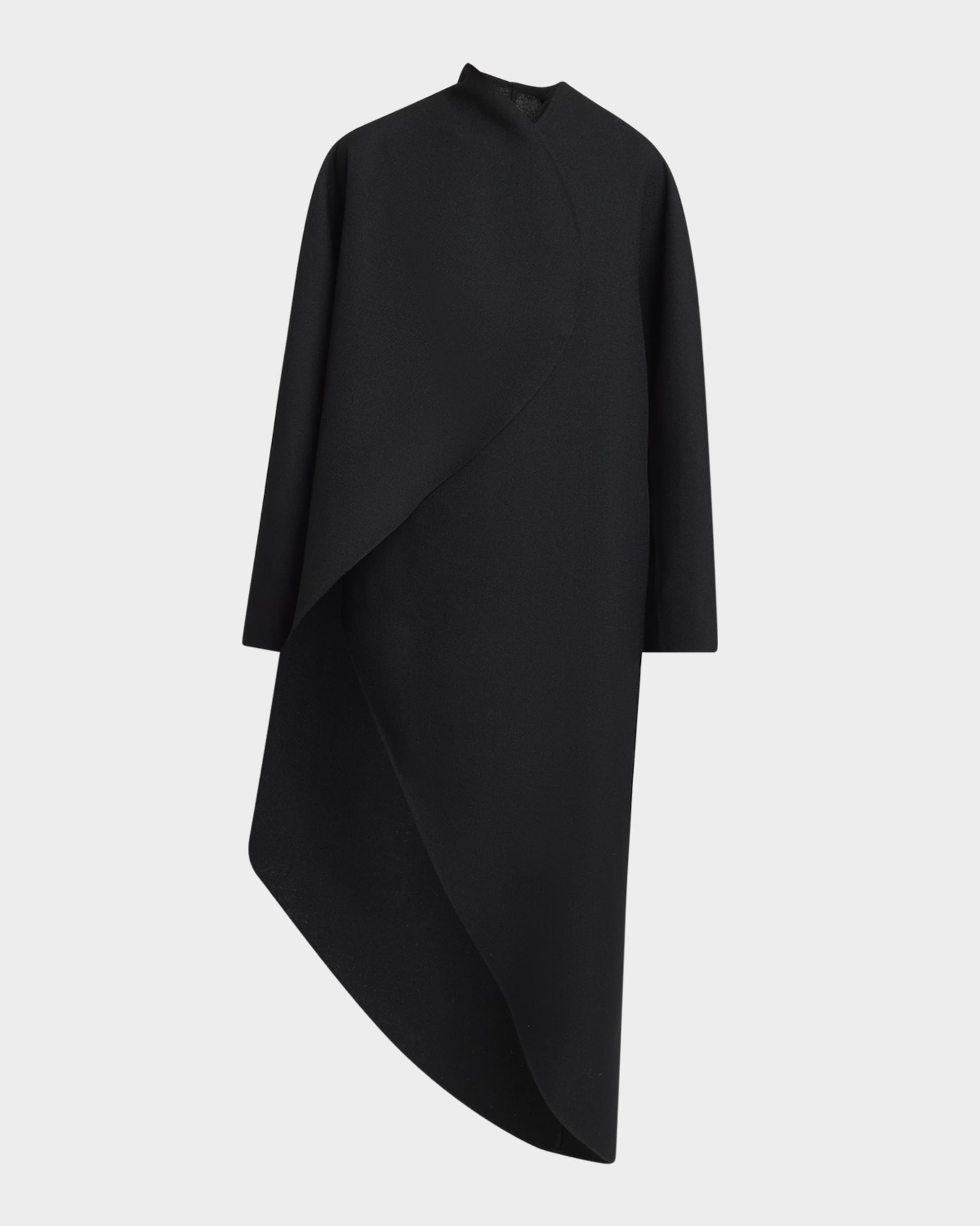 Alaïa Asymmetric Wrap Long Coat | neimanmarcus | REVERSIBLE