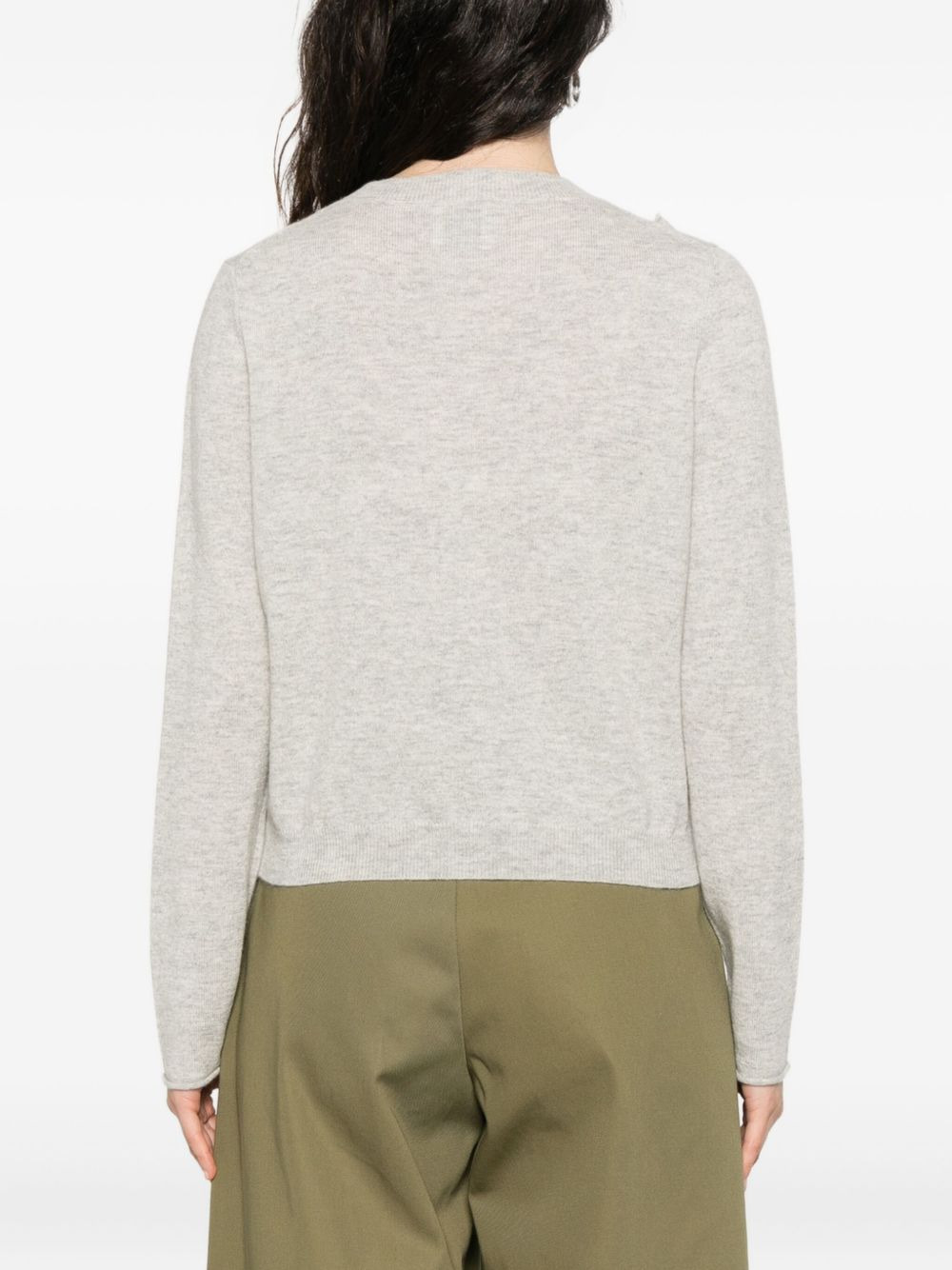 flower-embellished cardigan - 4
