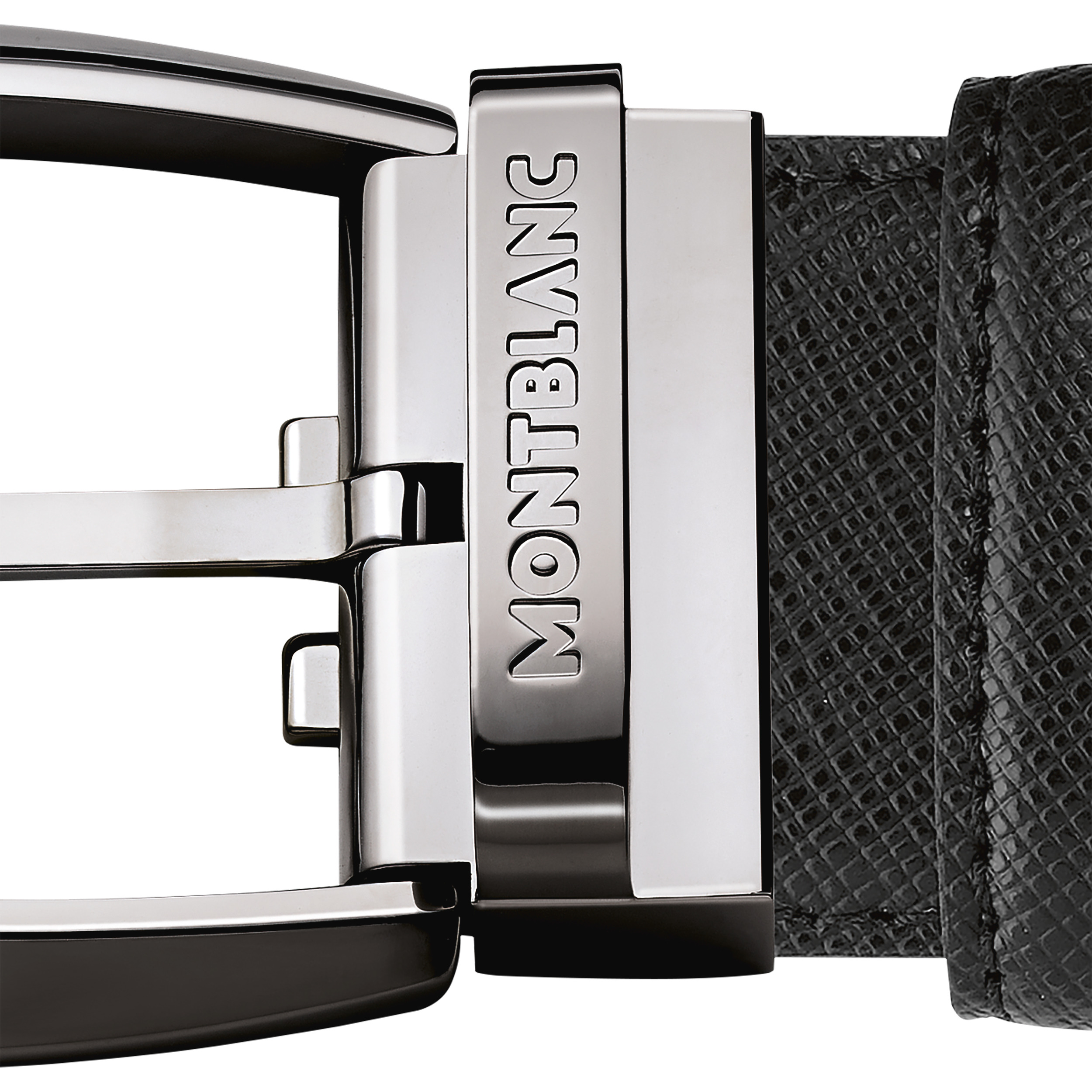 Black 35 mm leather belt - 2