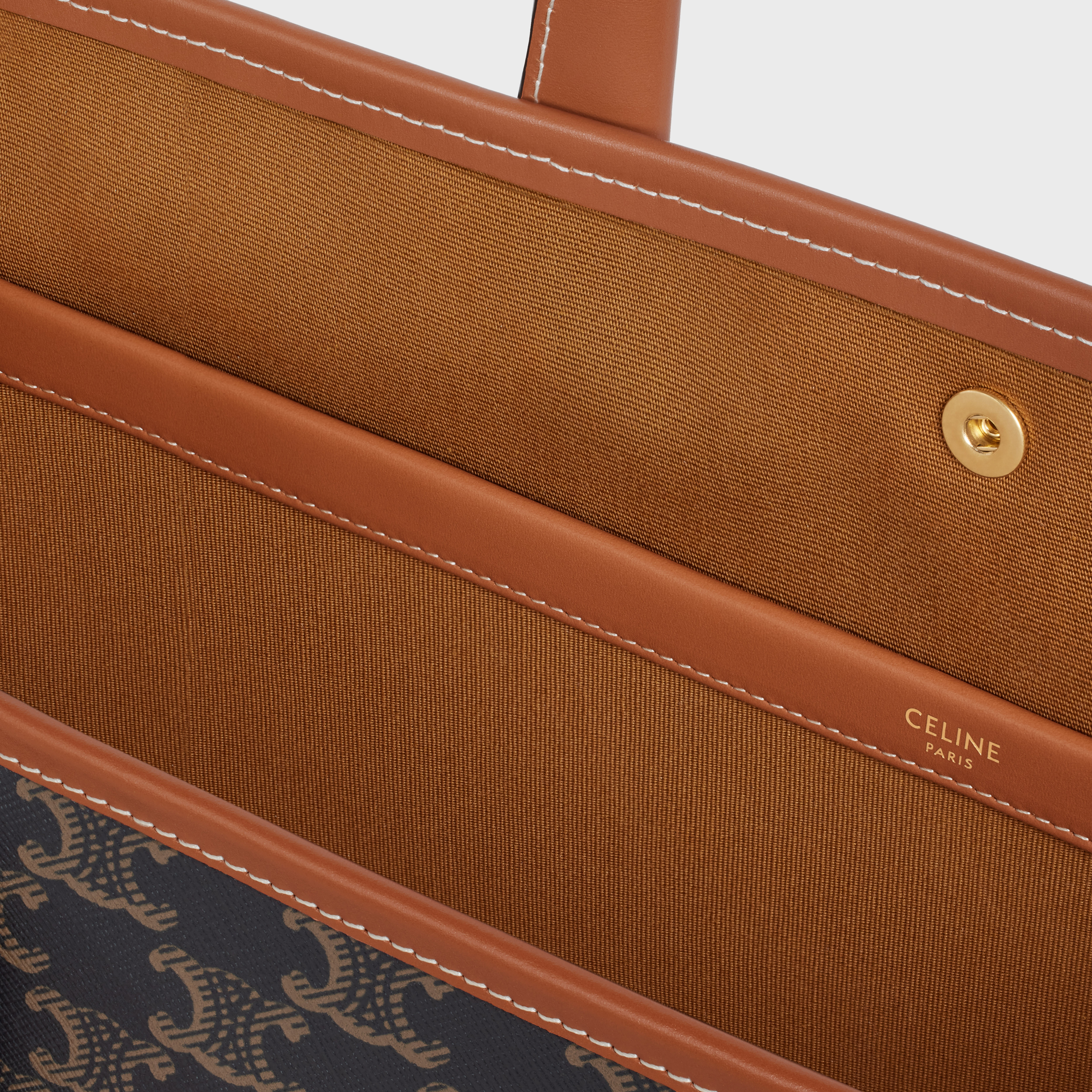 mini horizontal cabas in Triomphe Canvas and calfskin - 4