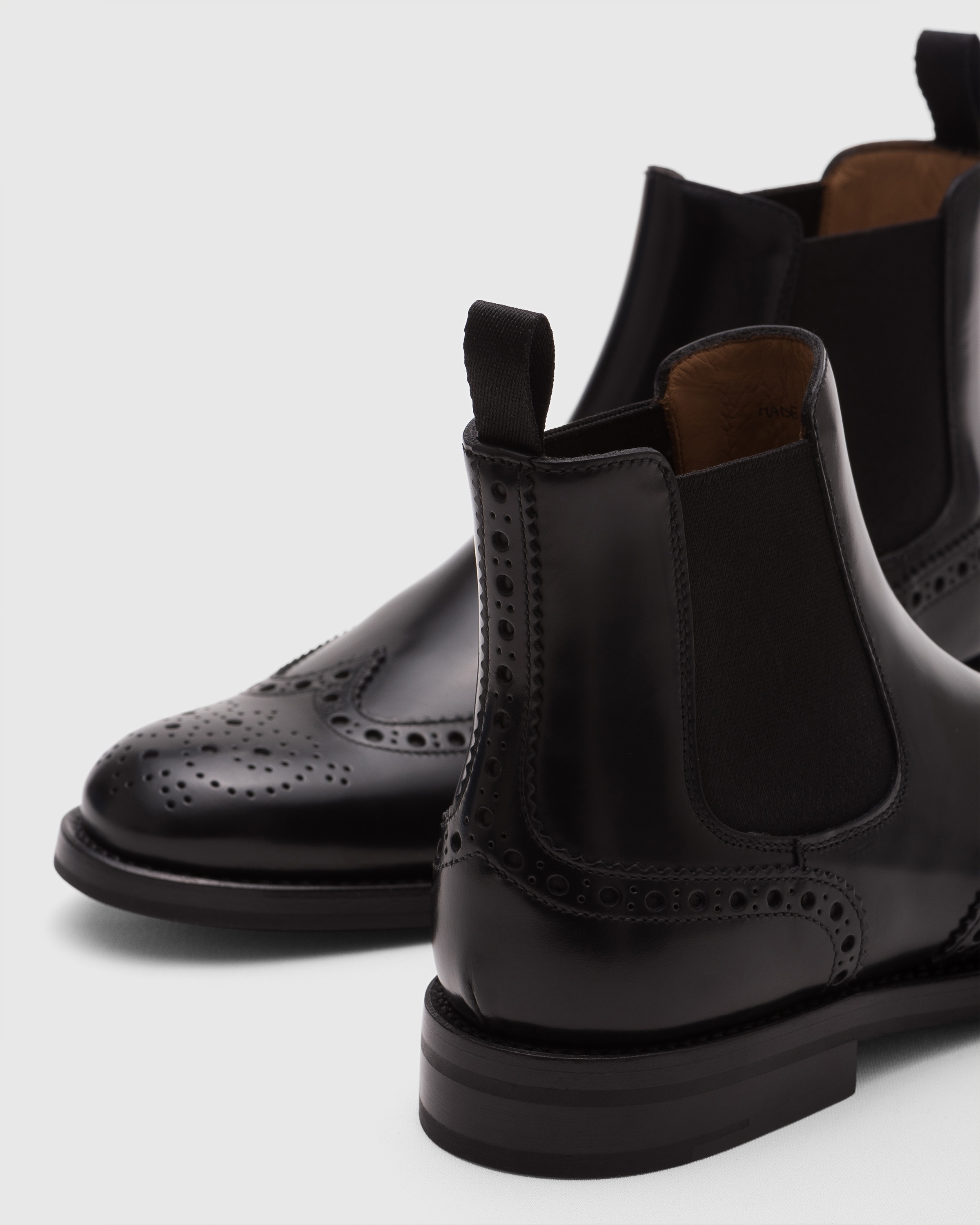 Polished Binder Brogue Chelsea Boot - 3