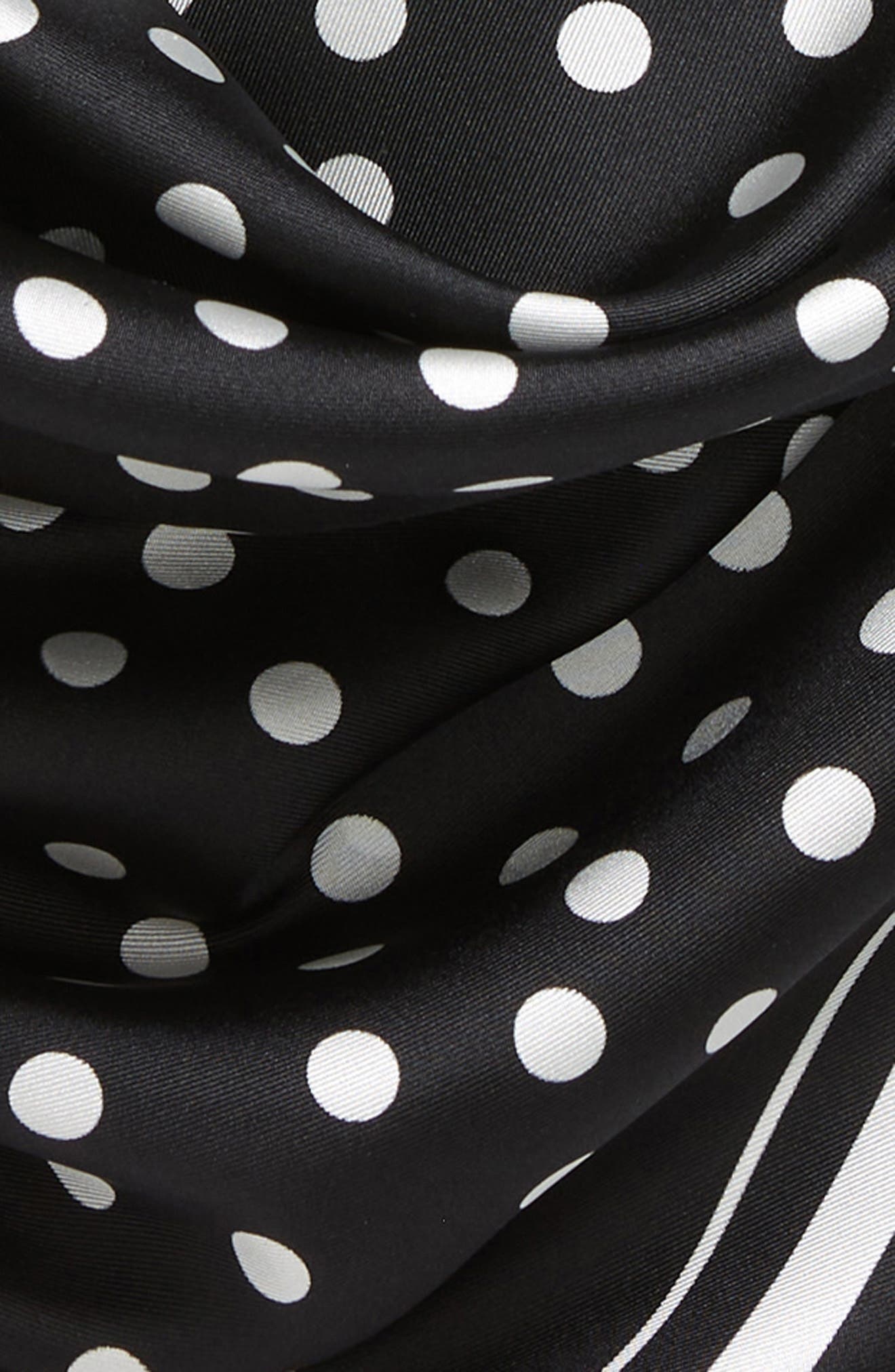 Polka Dot Silk Scarf - 5