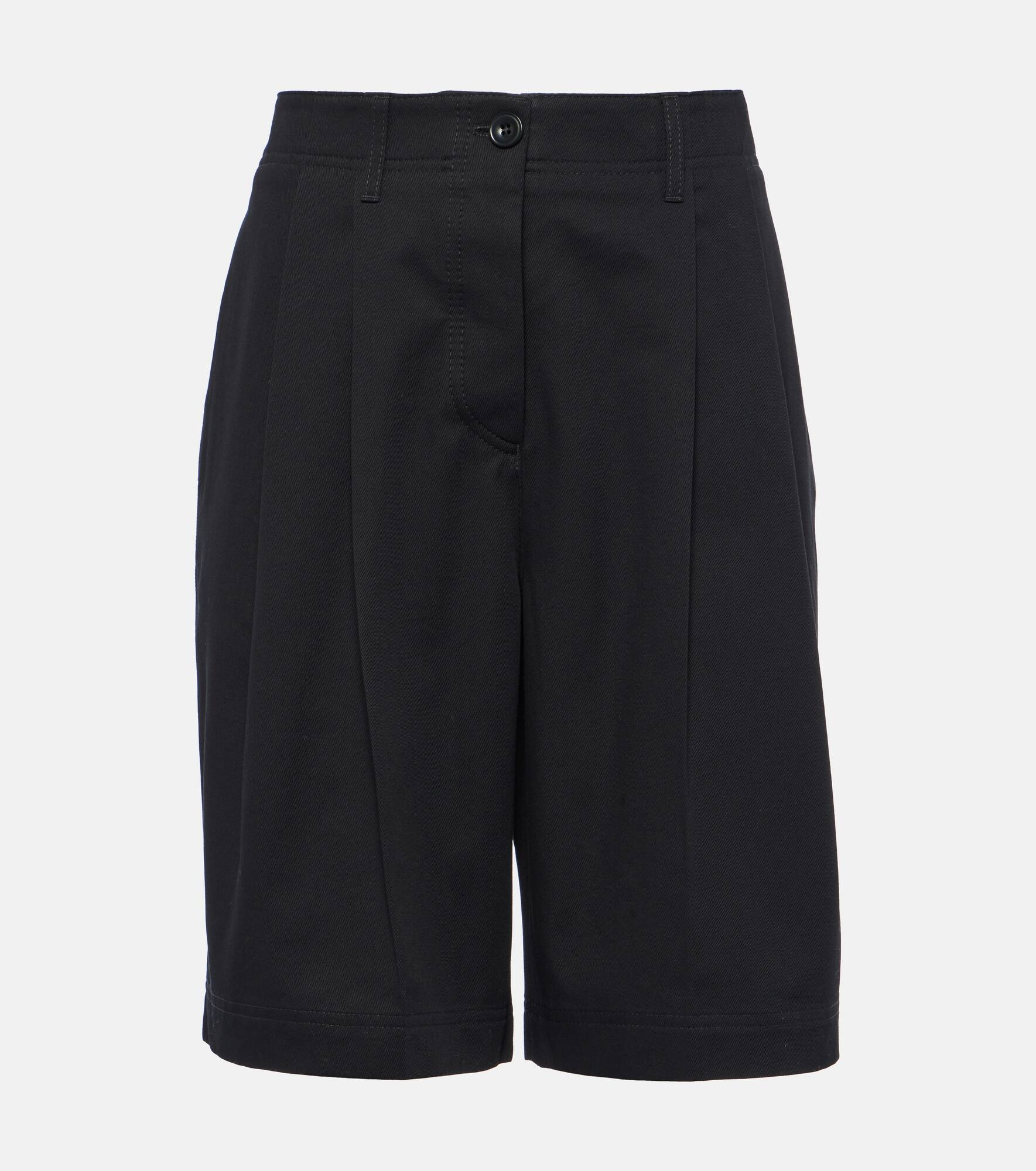 Cotton twill shorts - 1