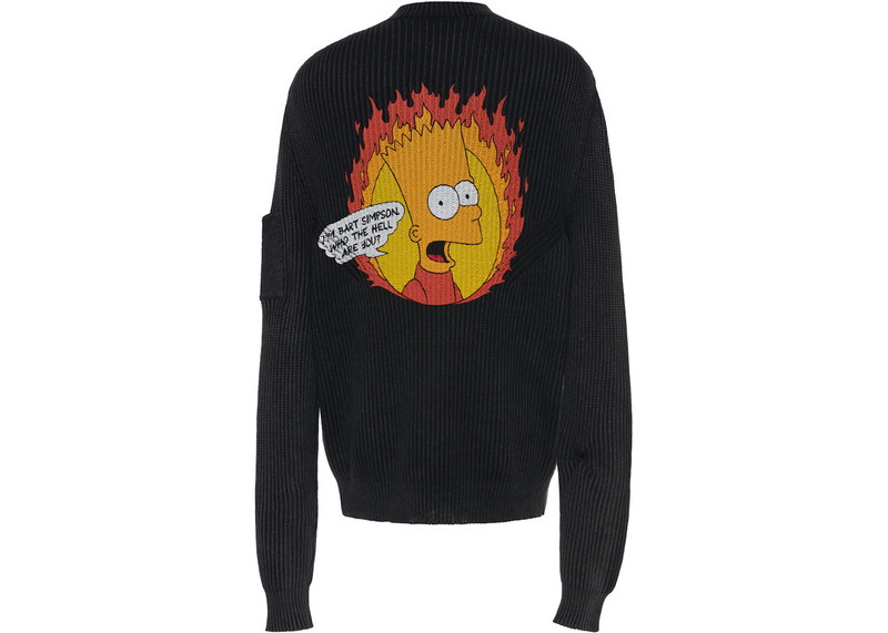 Off-White OFF-WHITE Flamed Bart Knit Sweater Black outlook