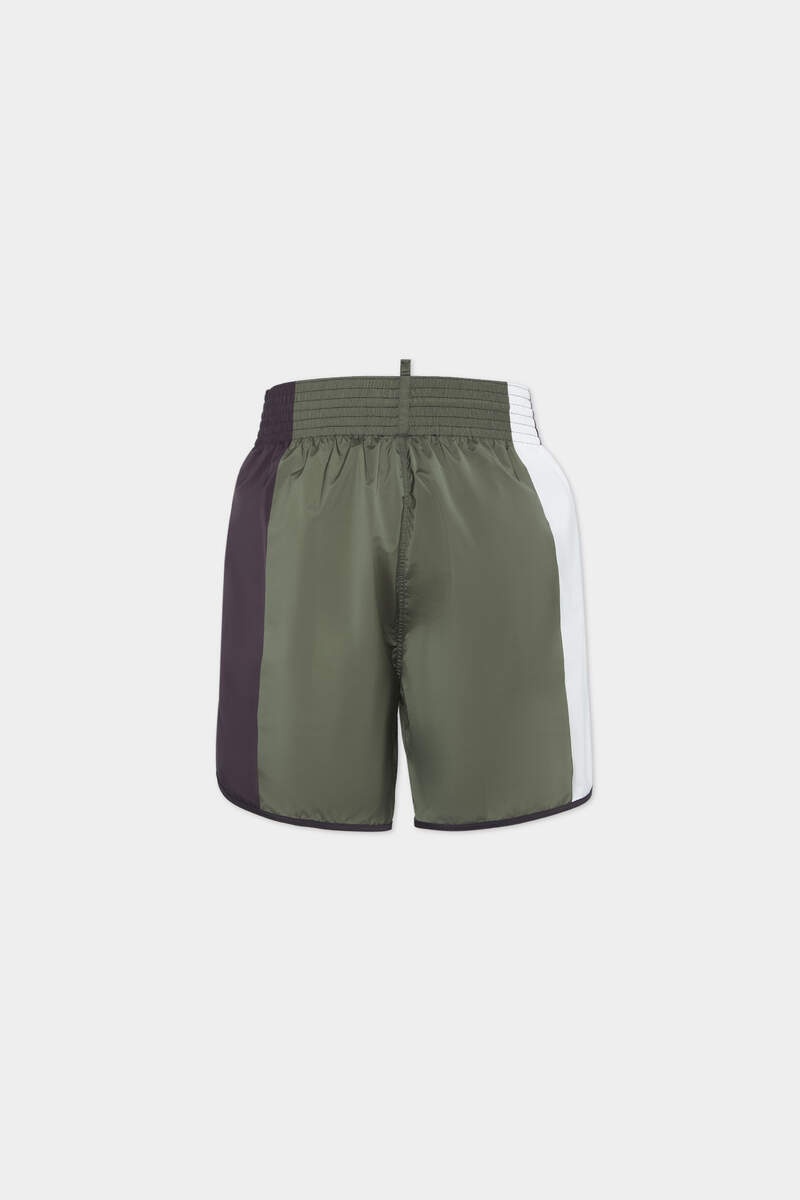 DSQUARED2 LOGO COLOUR-BLOCK MIDI SWIM BOXER - 2