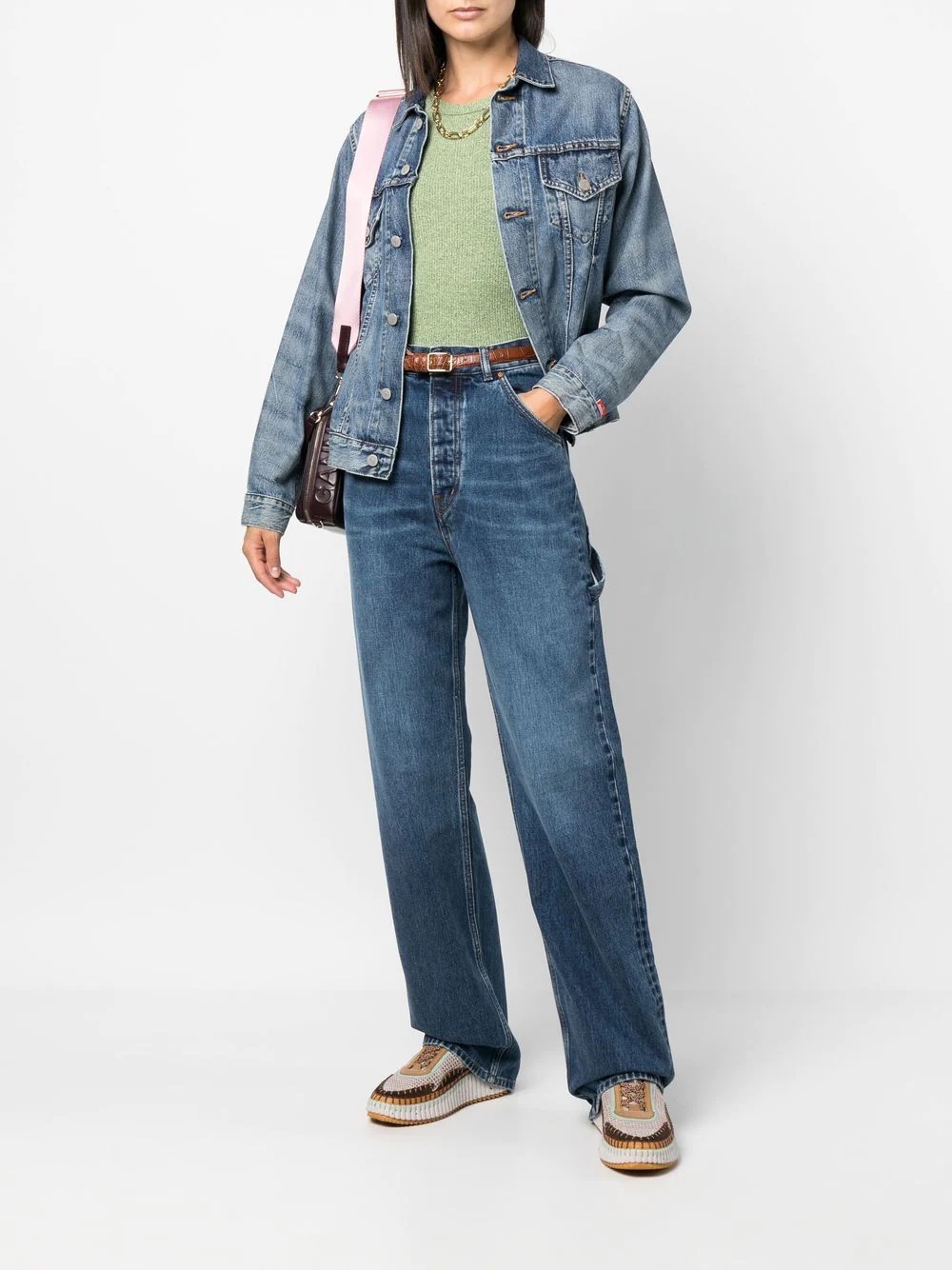 high-rise wide-leg jeans - 2