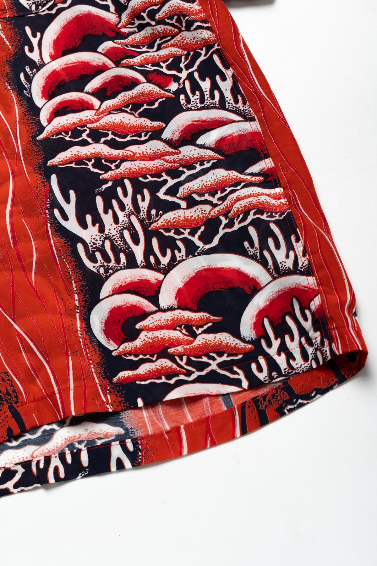 Silk Rayon SOUFFLE & ARROWHEAD WRANGLE Collar Aloha Shirt - Red - 7