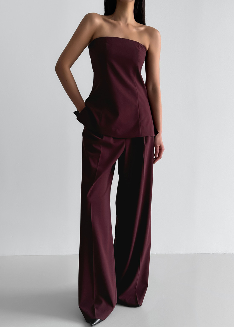 Abbie Trousers - Burgundy 3