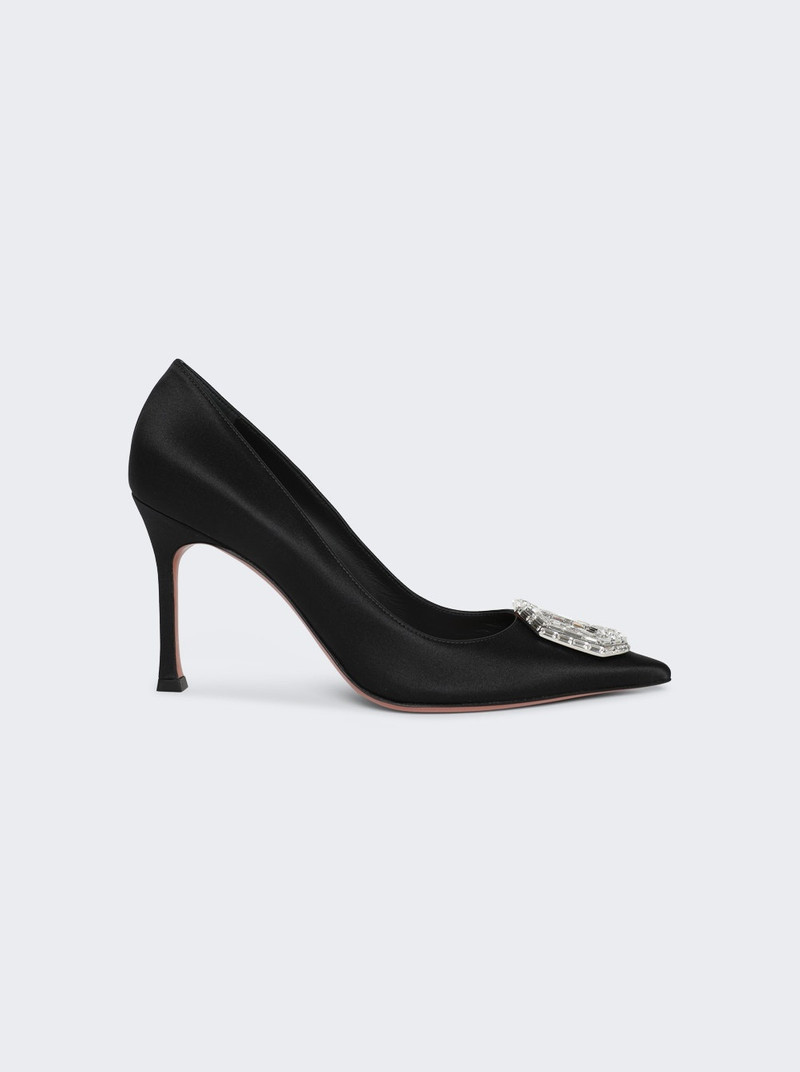 90mm Camelia embellished satin pumps - 1