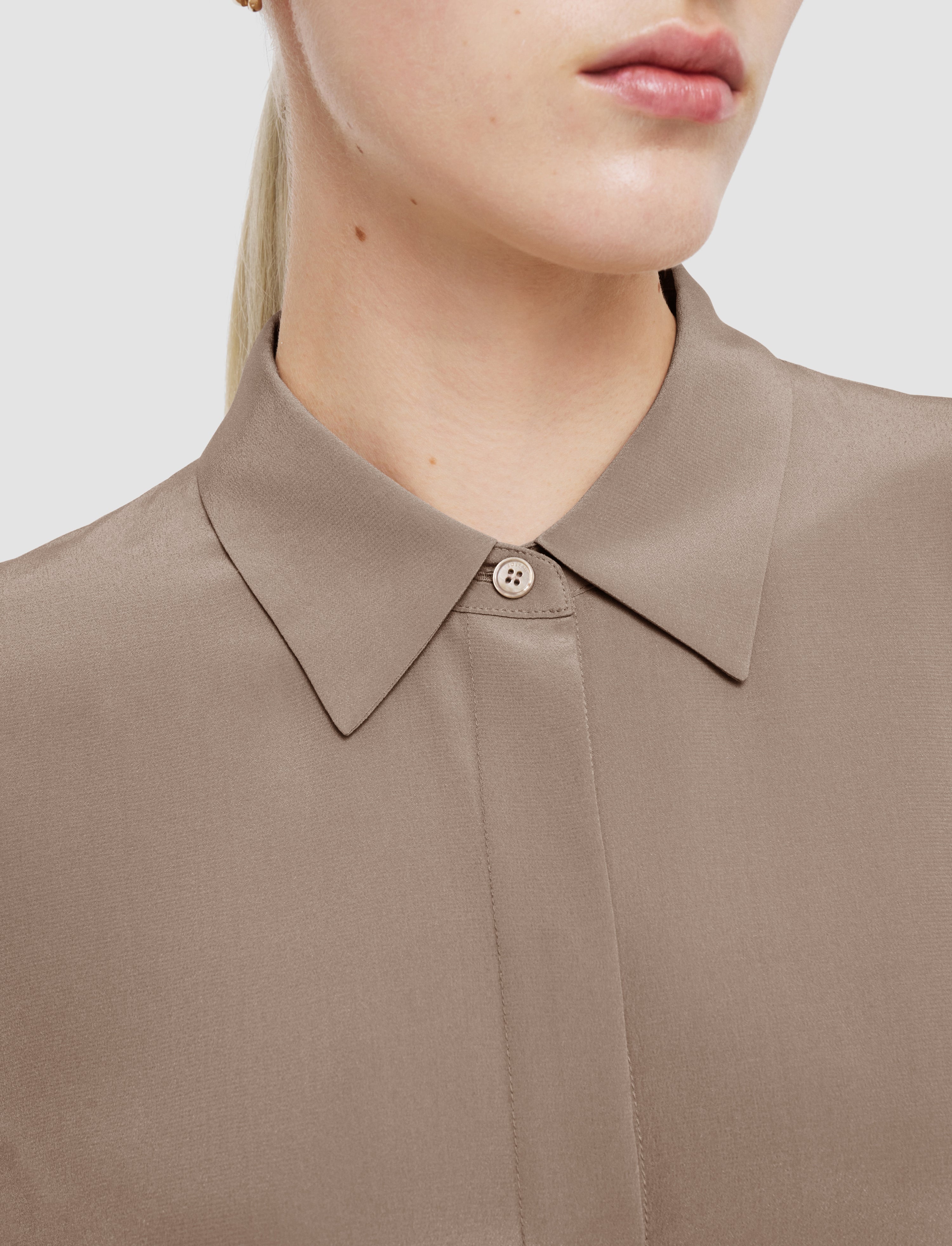 Bold Crepe de Soie Silk Blouse - 5