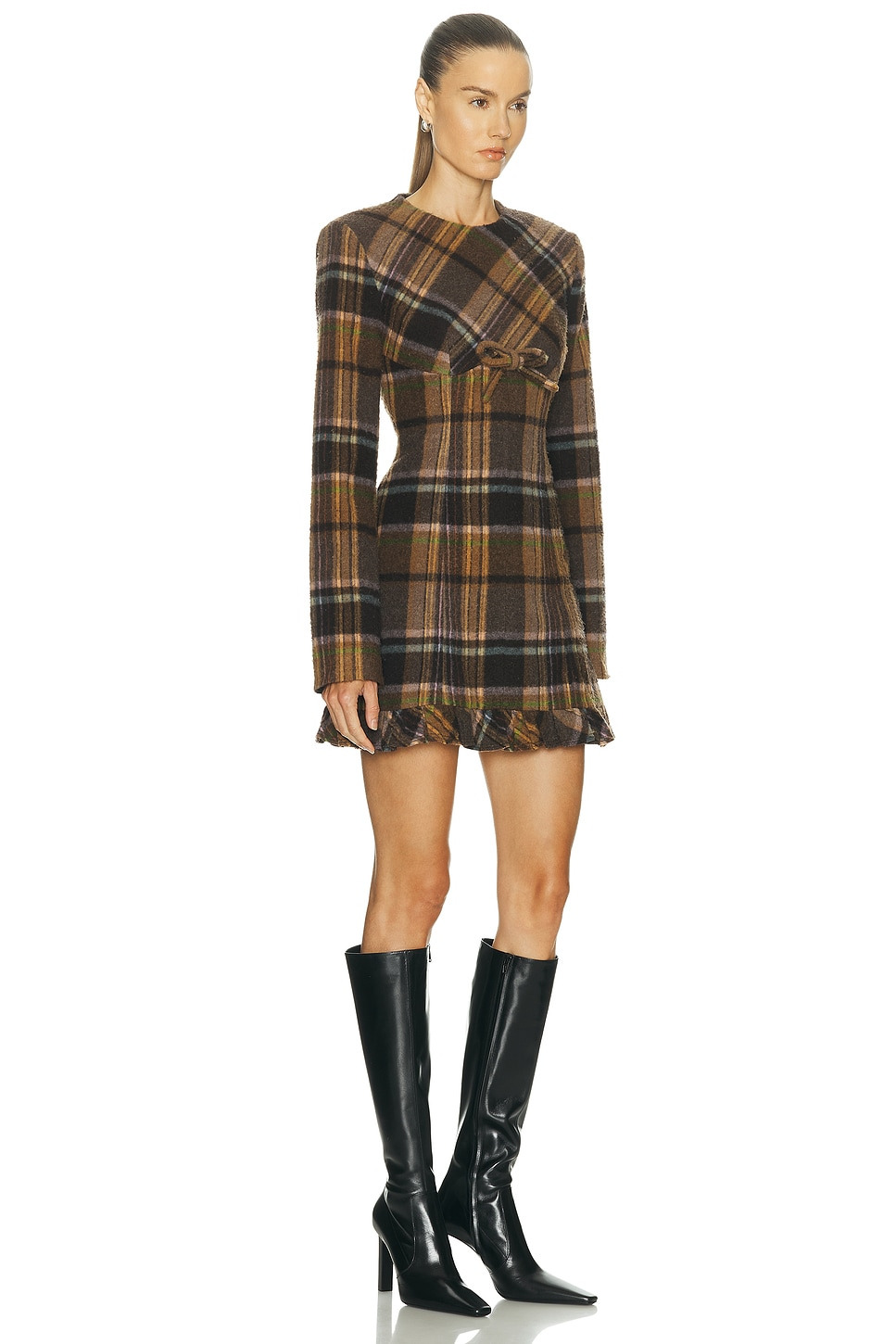 Delfin Plaid Mini Dress - 2